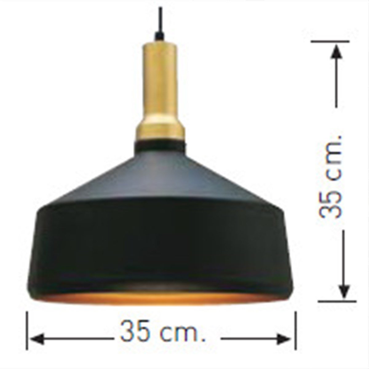 Bamyum Geniş Siyah Avize