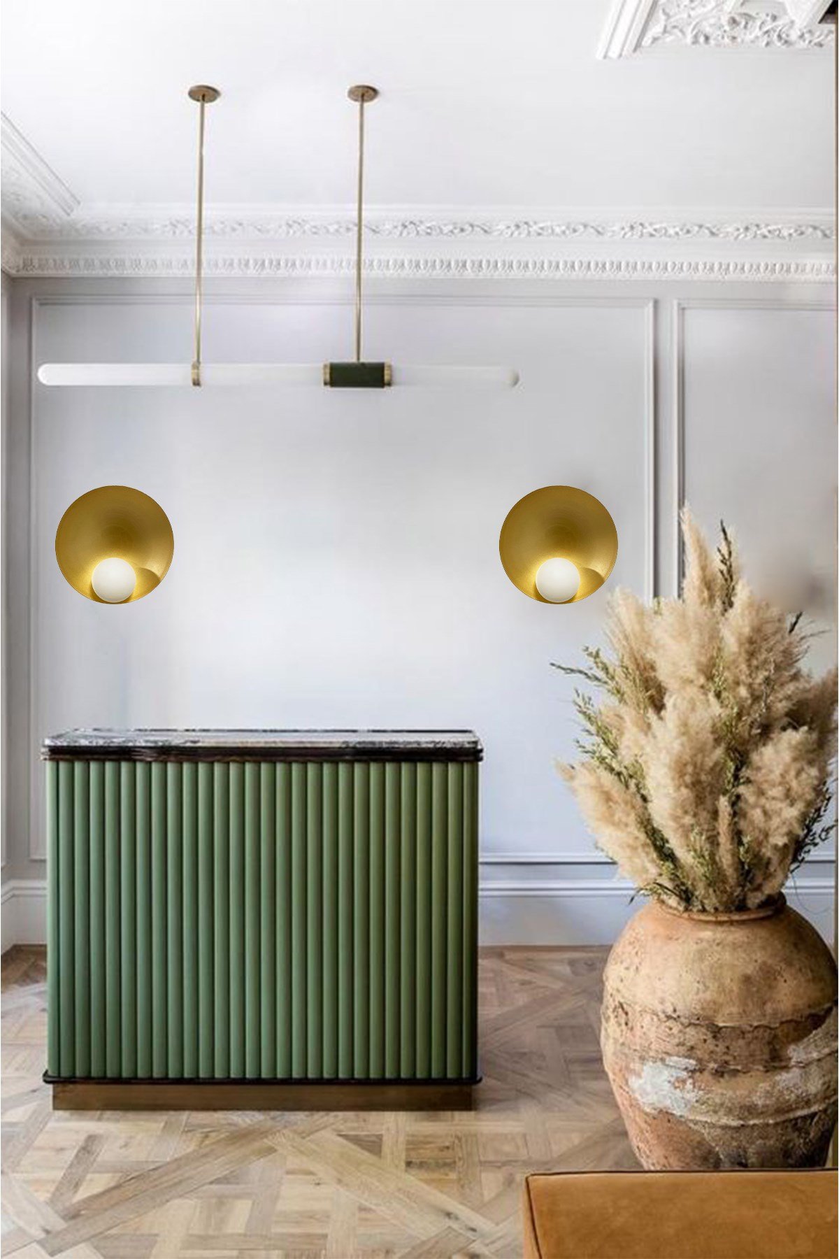 Bamyum Geniş Siyah Metal Aplik Mutfak Salon Cafe Ofis Pastane