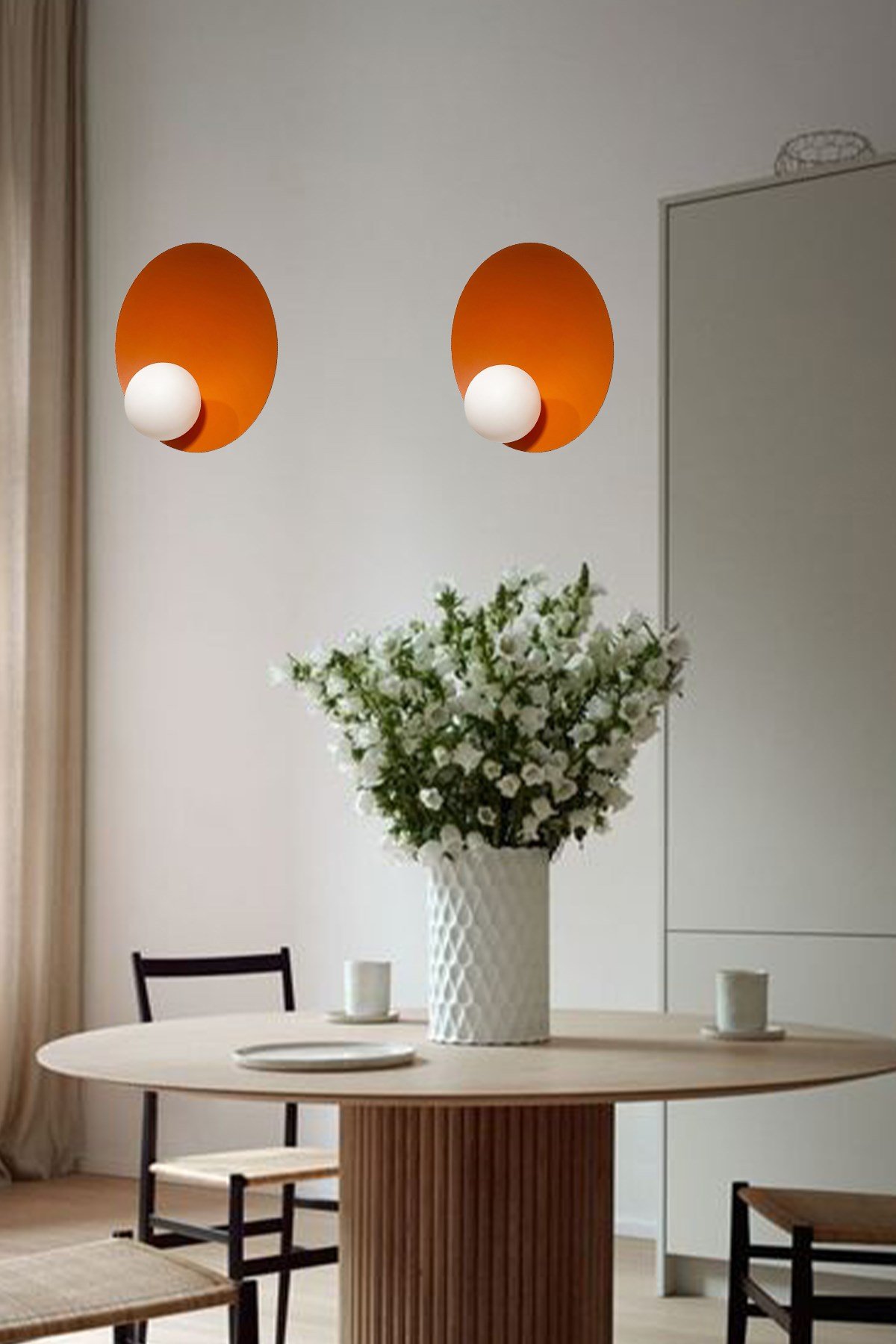 Bamyum Geniş Siyah Metal Aplik Mutfak Salon Cafe Ofis Pastane