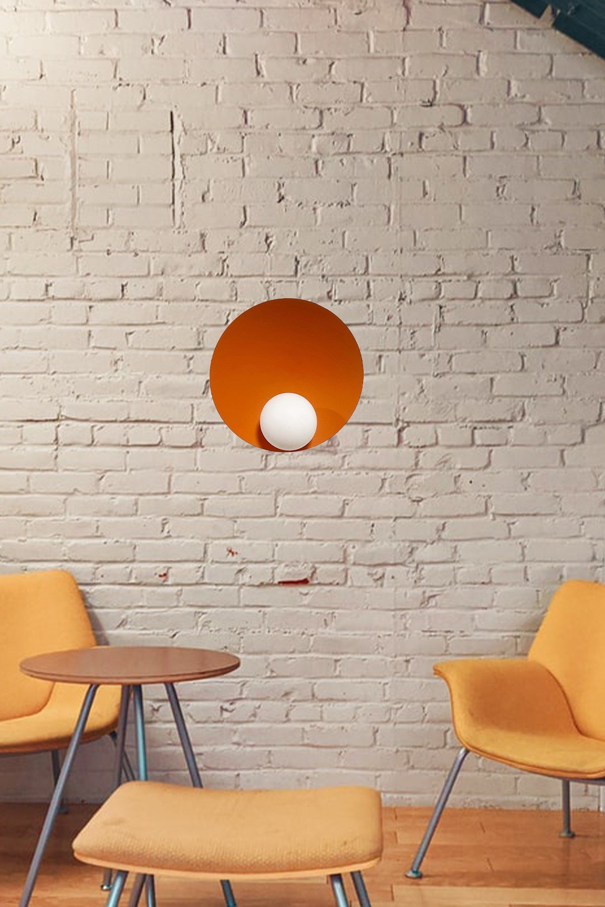 Bamyum Geniş Siyah Metal Aplik Mutfak Salon Cafe Ofis Pastane