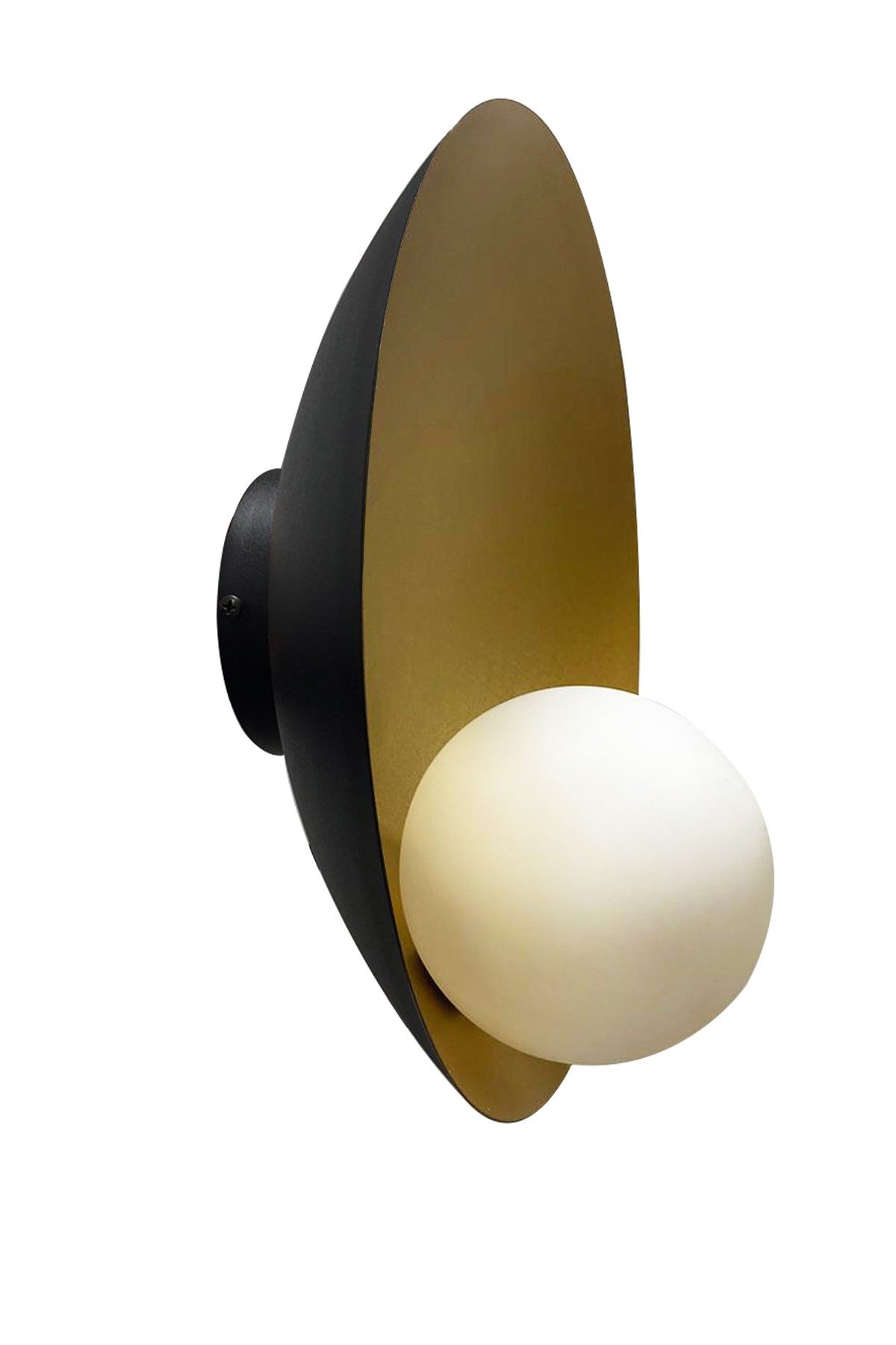 Bamyum Geniş Siyah Metal Aplik Mutfak Salon Cafe Ofis Pastane