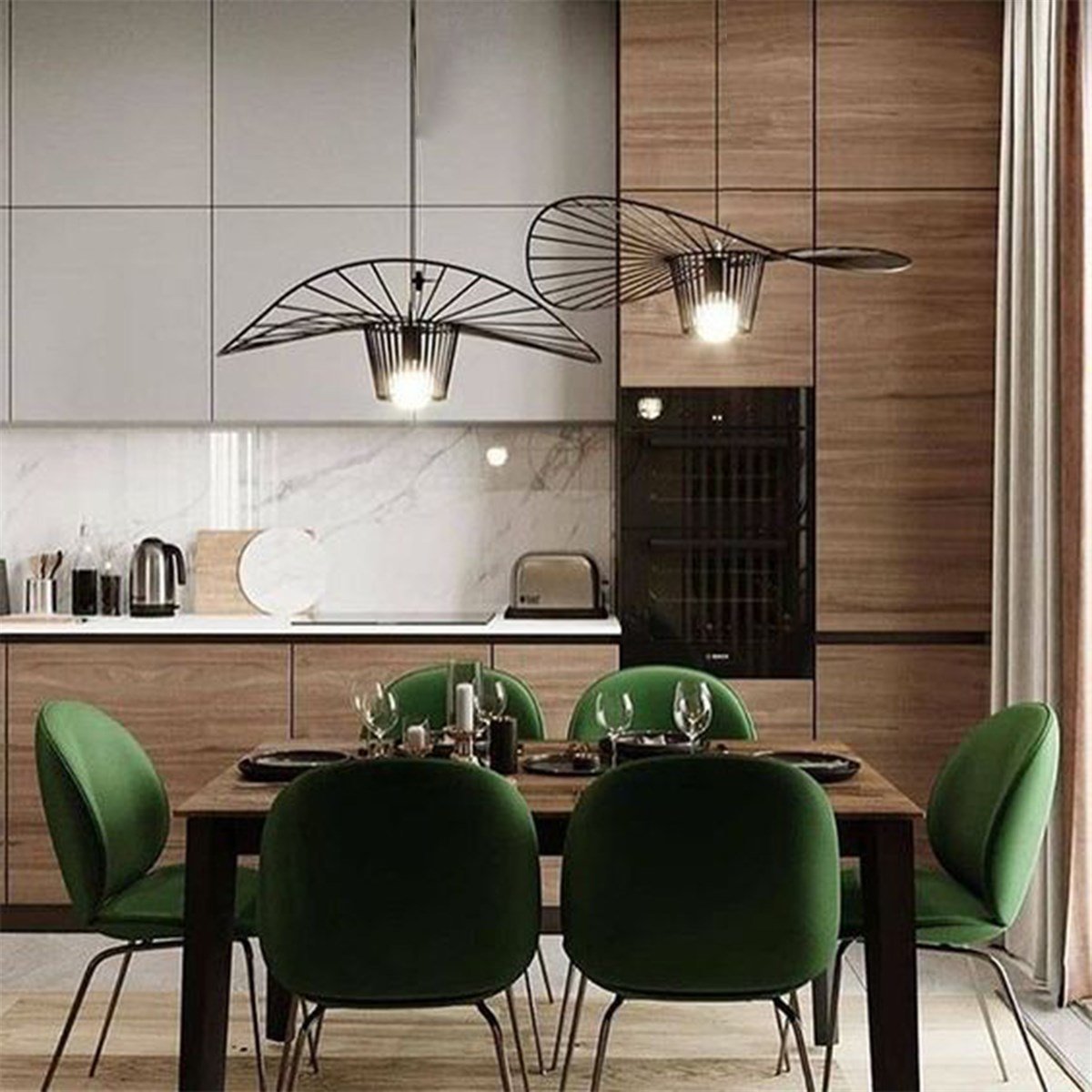 Bamyum Genova Siyah Sarkıt Avize