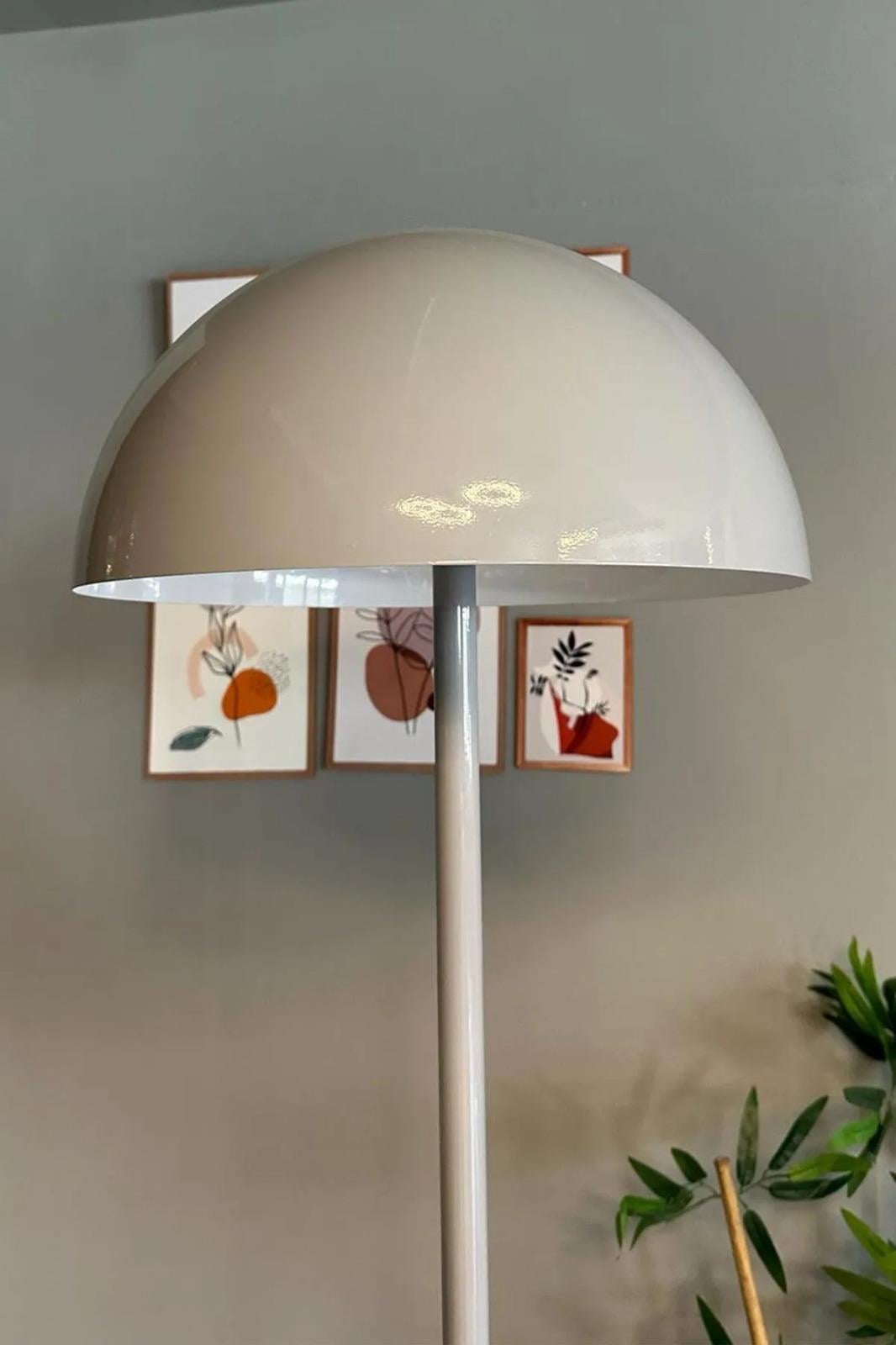 Bamyum Gri Lambader Modern Dekoratif Metal Salon Hol Oturma Odası Çalışma Odası Zemin Lambası