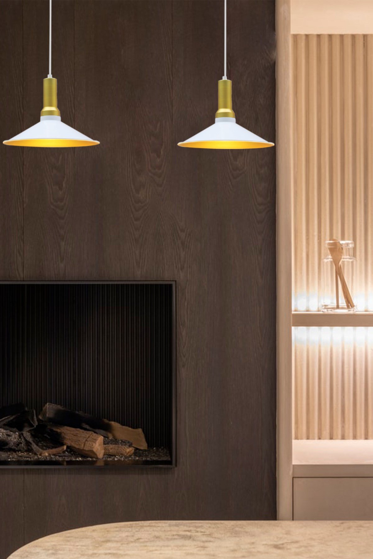 Bamyum İkili Ferah Beyaz Avize