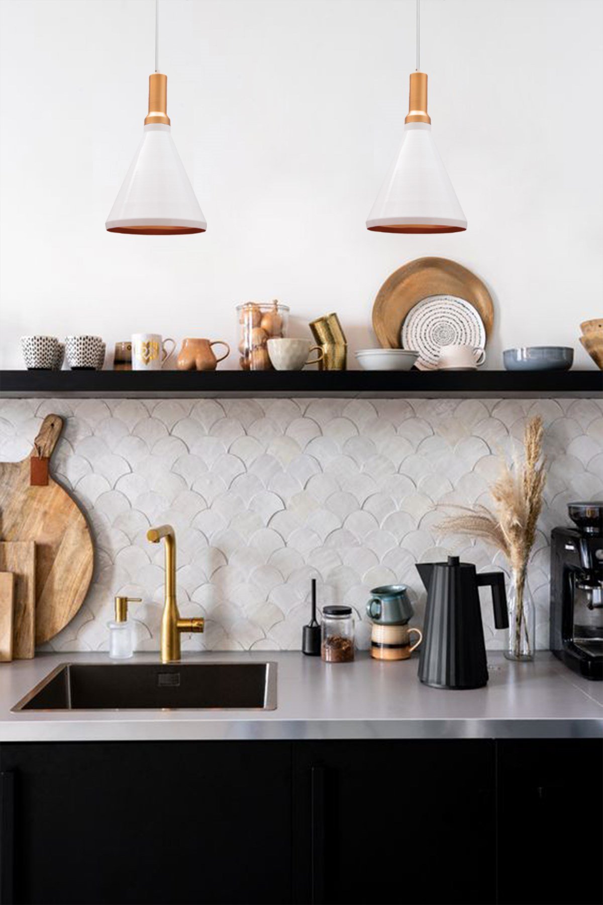 Bamyum İkili Sabonis Beyaz Avize