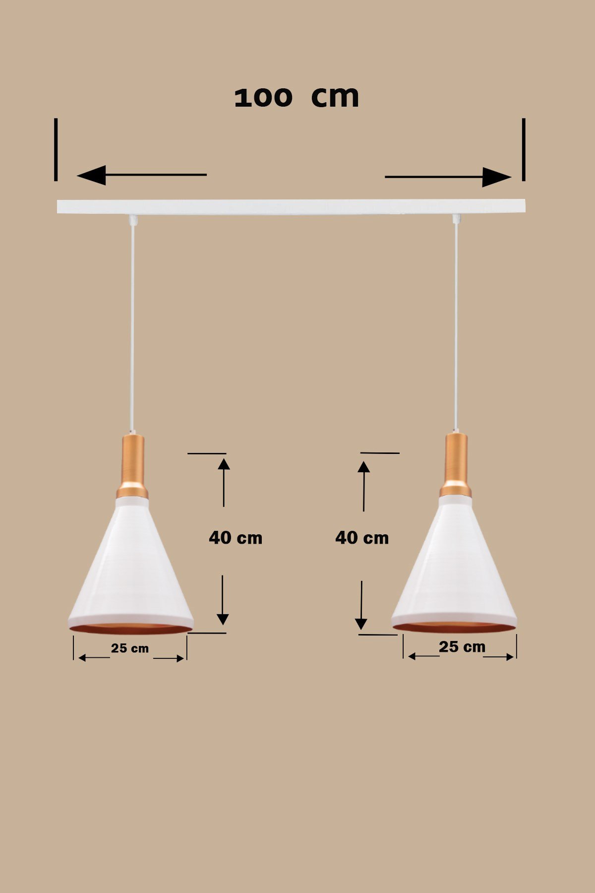Bamyum İkili Sabonis Beyaz Avize