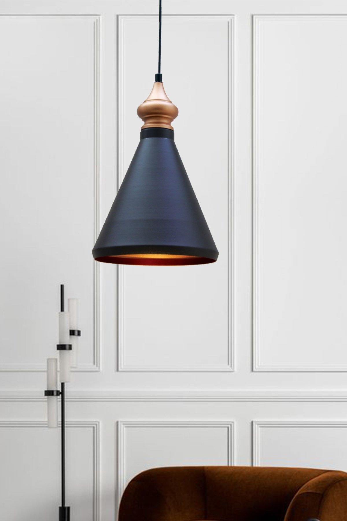 Bamyum İnce Siyah Avize