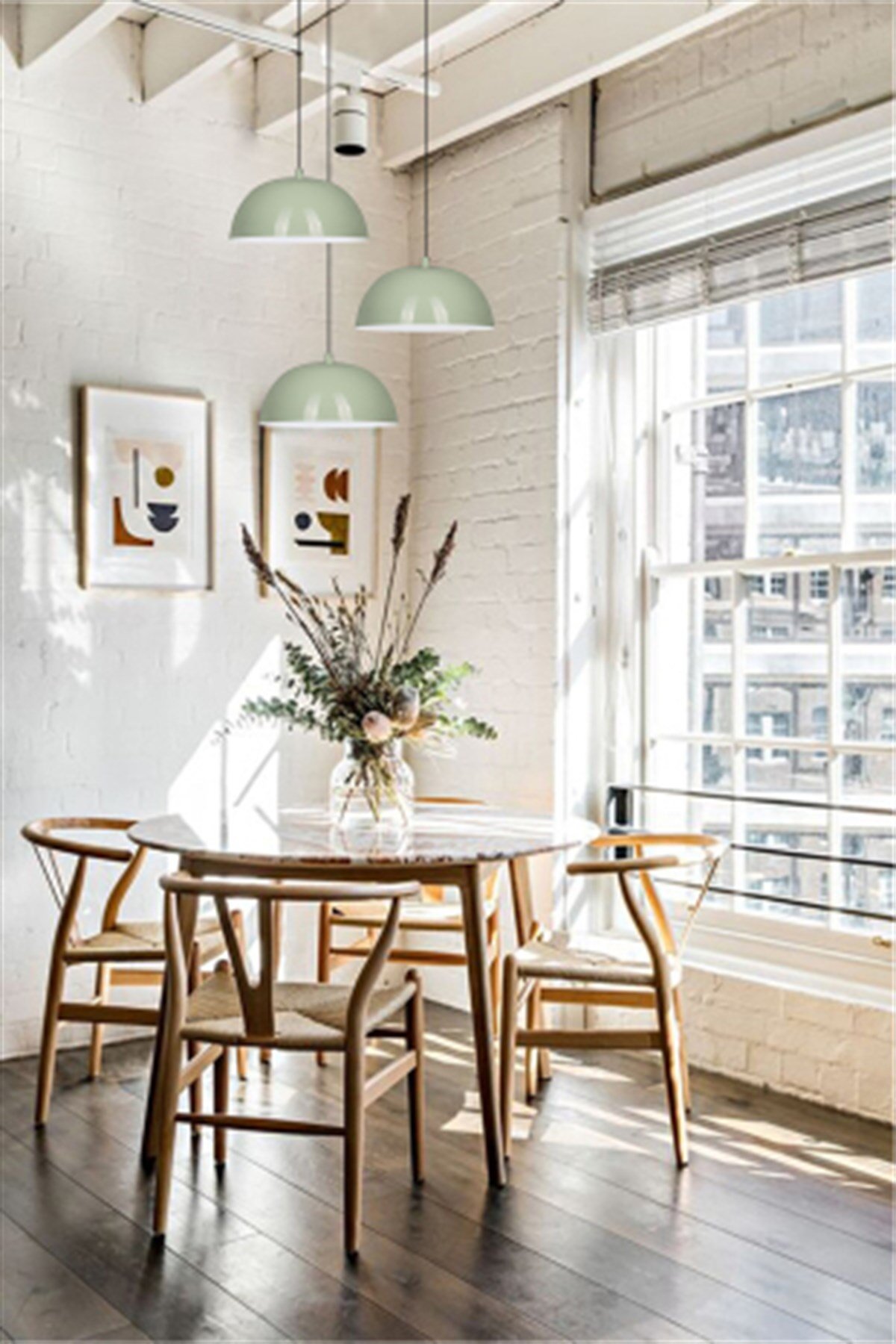 Bamyum Lipeo Mint Yeşili Avize Tekli Sarkıt Salon Mutfak Kuaför Cafe Lamba Dekoratif Aydınlatma Kreş