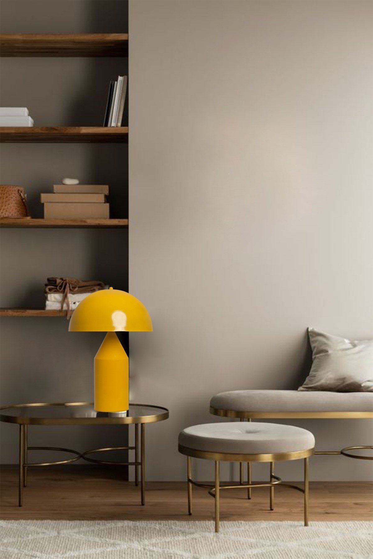 Bamyum Lipeo Sarı Masa Lambası