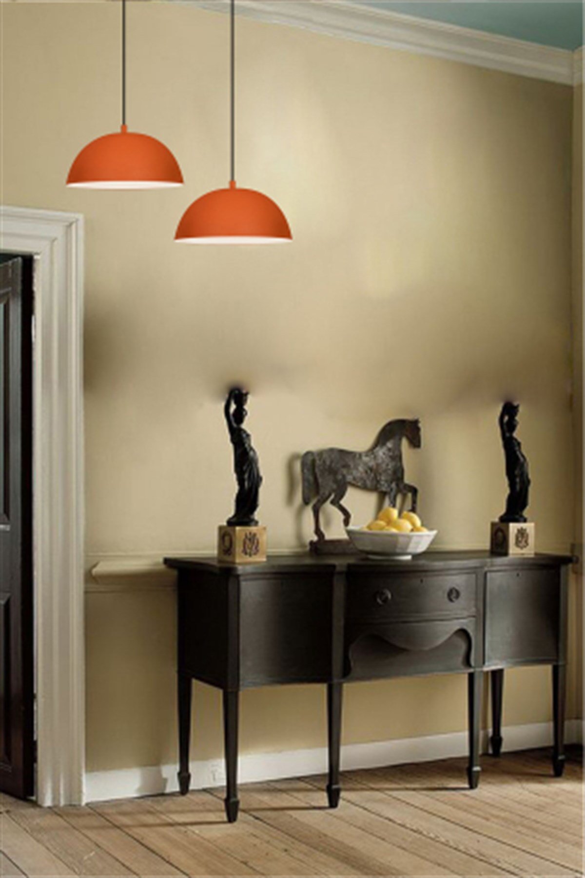 Bamyum Lipeo Turuncu Avize Tekli Sarkıt Salon Mutfak Kuaför Cafe Lamba Dekoratif Aydınlatma Pastane