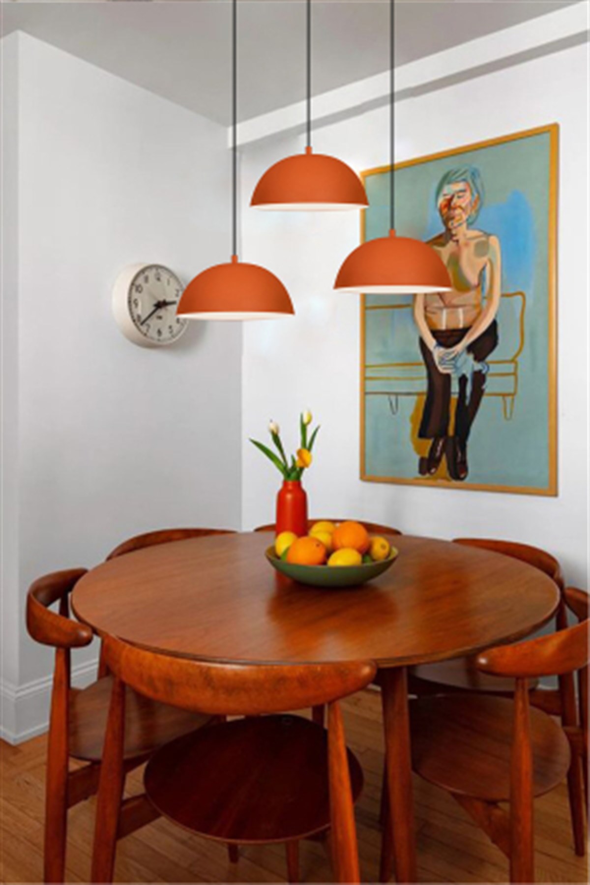 Bamyum Lipeo Turuncu Avize Tekli Sarkıt Salon Mutfak Kuaför Cafe Lamba Dekoratif Aydınlatma Pastane