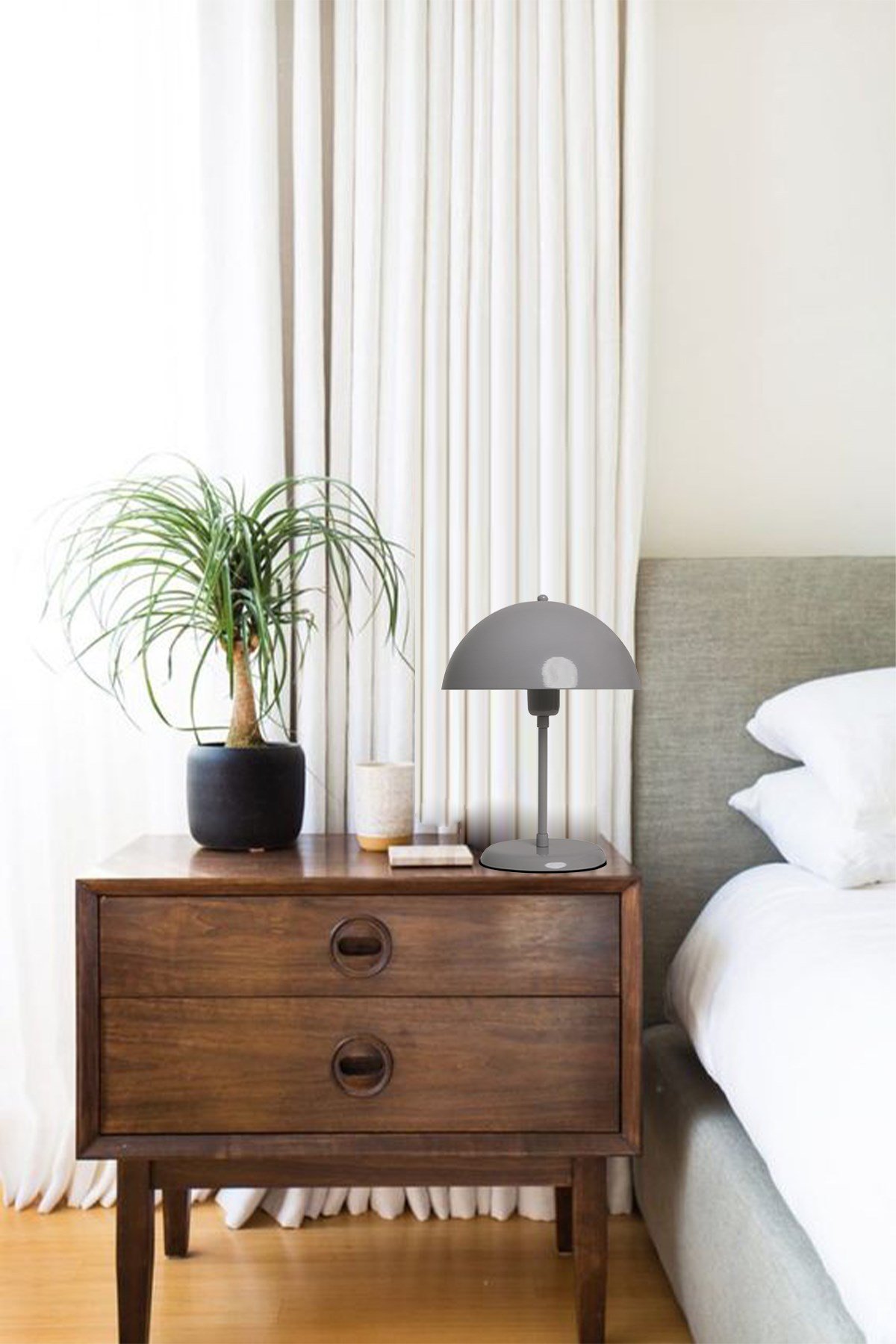 Bamyum Mantar Masa Lambası Gri