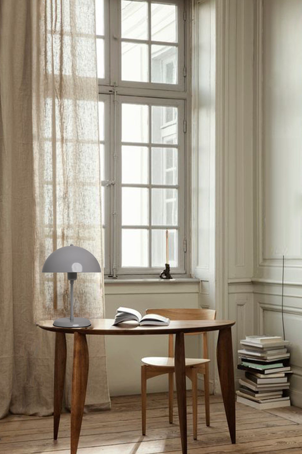 Bamyum Mantar Masa Lambası Gri