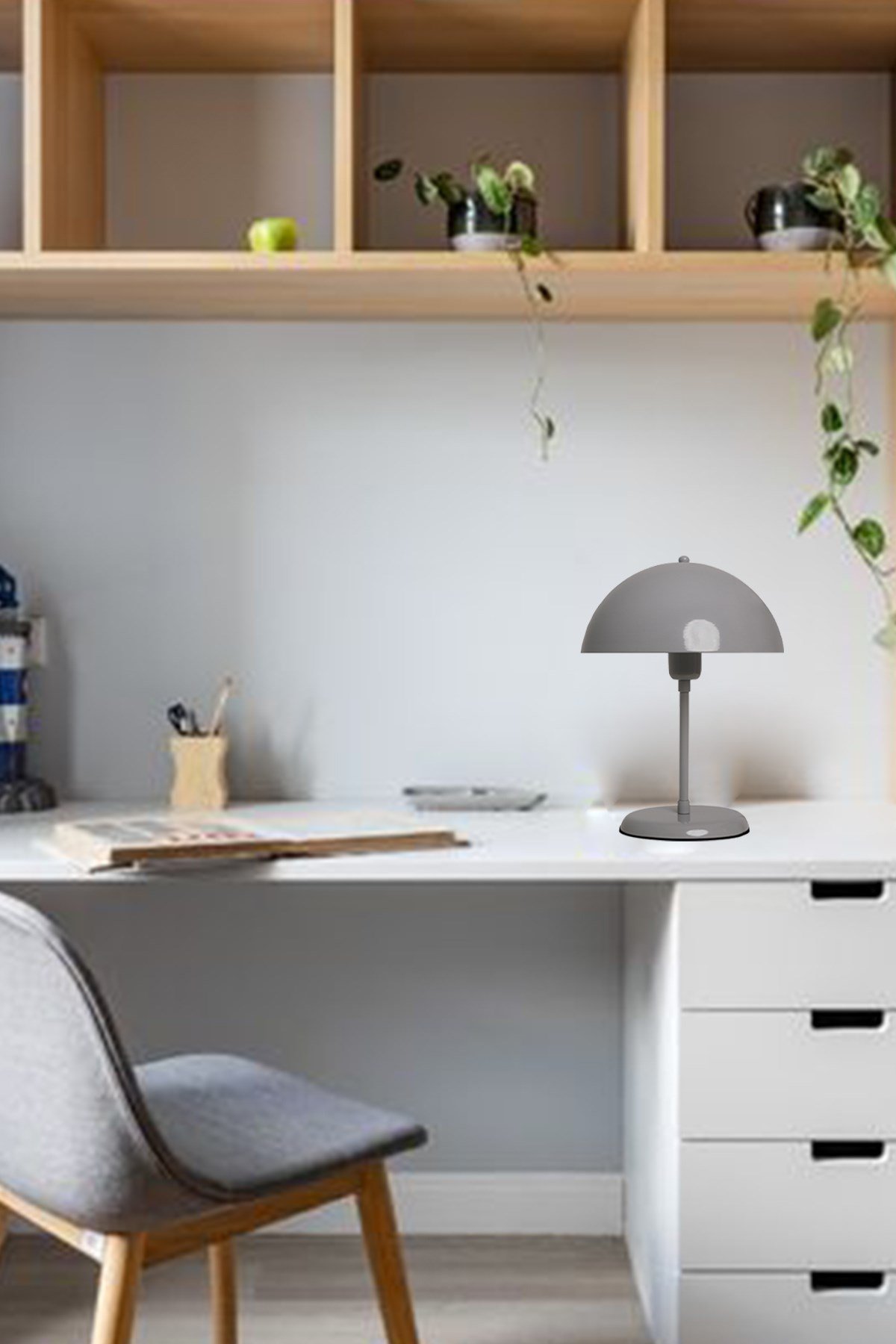 Bamyum Mantar Masa Lambası Gri