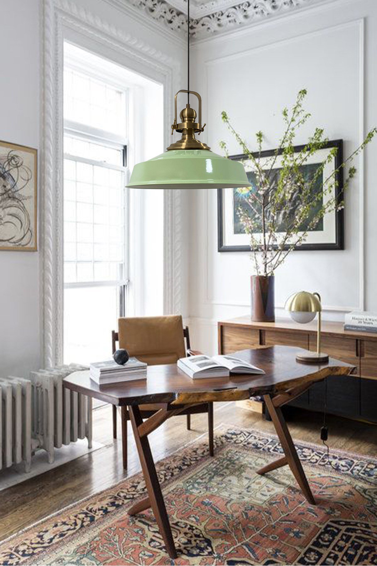 Bamyum Mint Asaletli Tekli Avize Eskitme Başlık Retro Sarkıt 