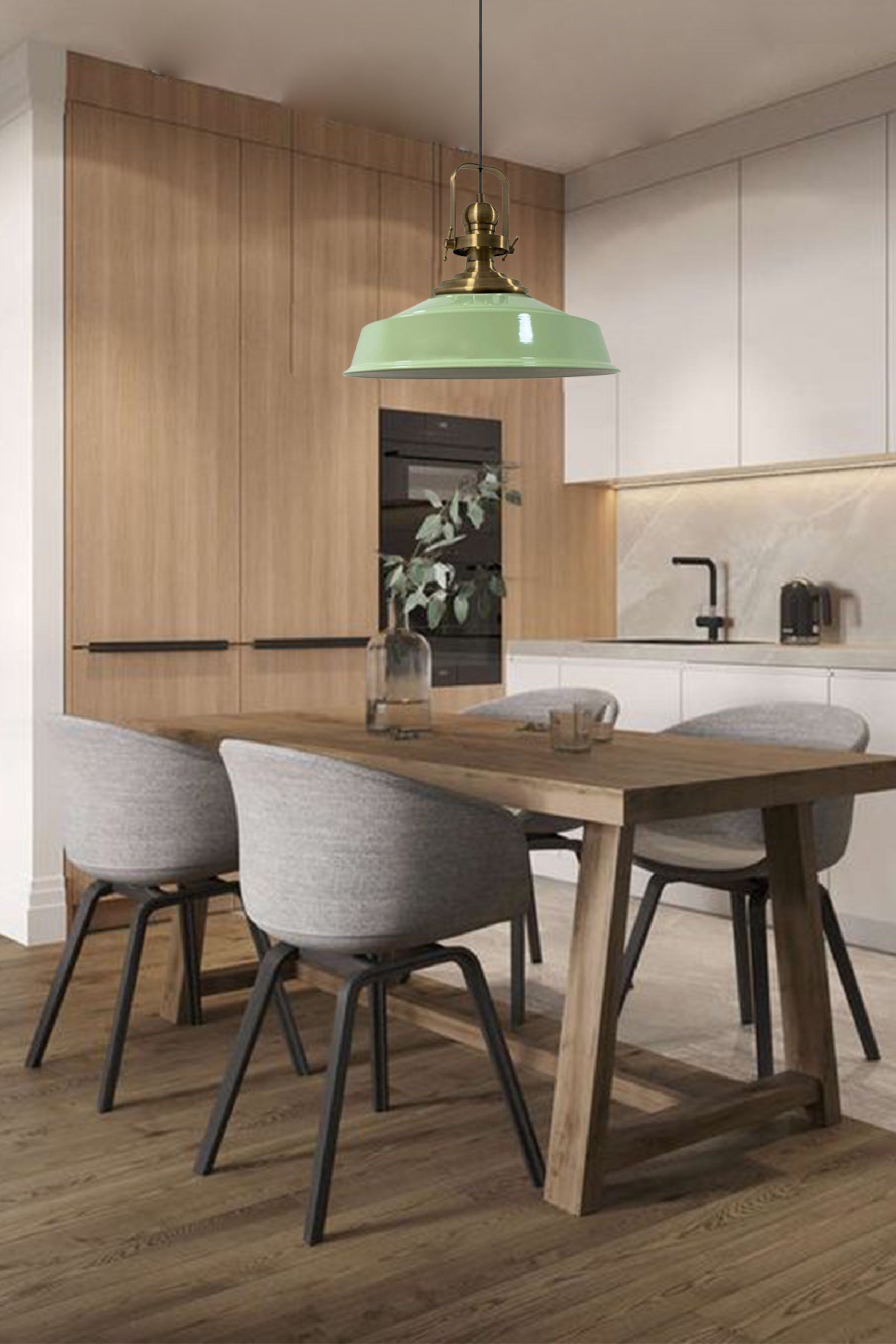 Bamyum Mint Asaletli Tekli Avize Eskitme Başlık Retro Sarkıt 