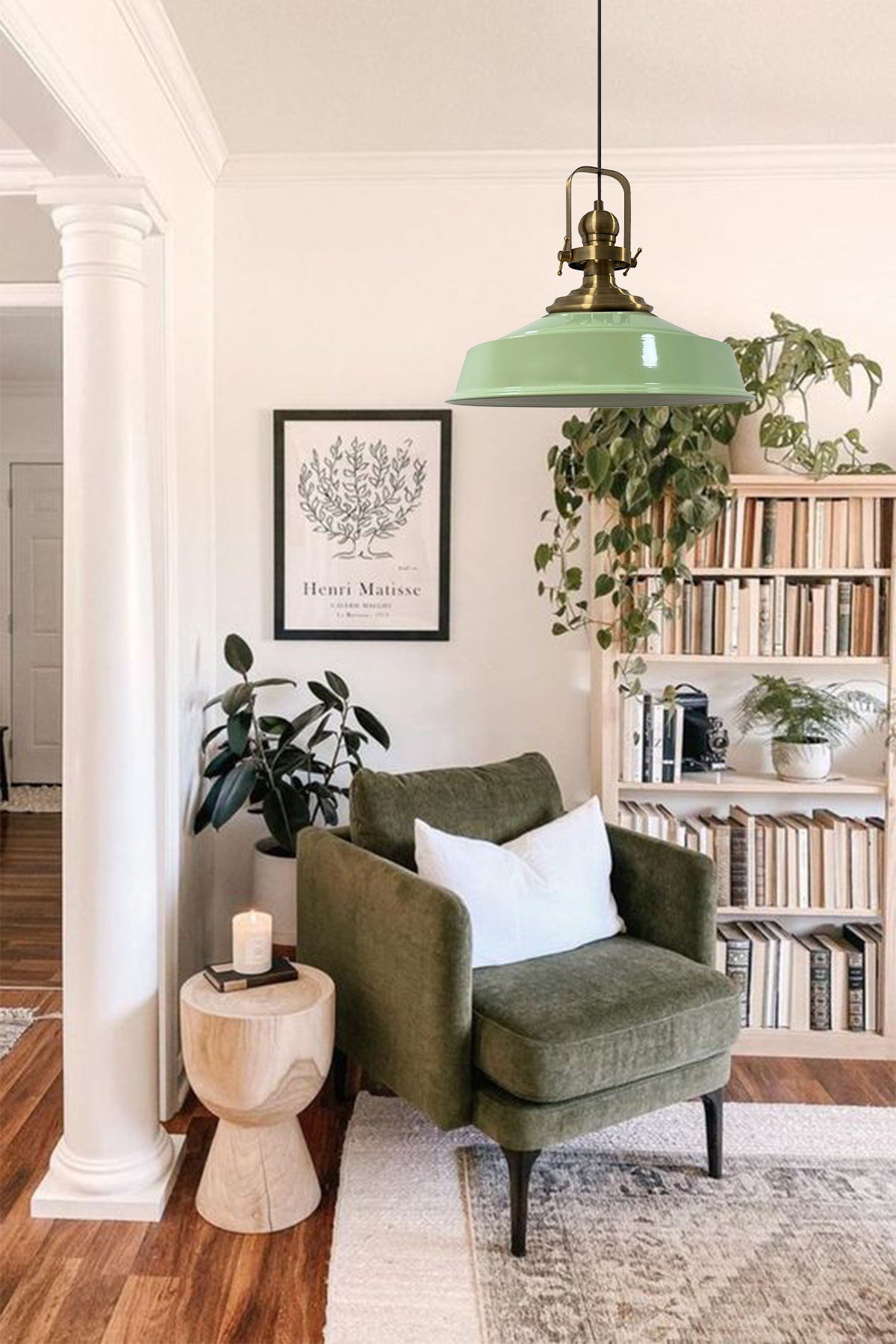 Bamyum Mint Asaletli Tekli Avize Eskitme Başlık Retro Sarkıt 