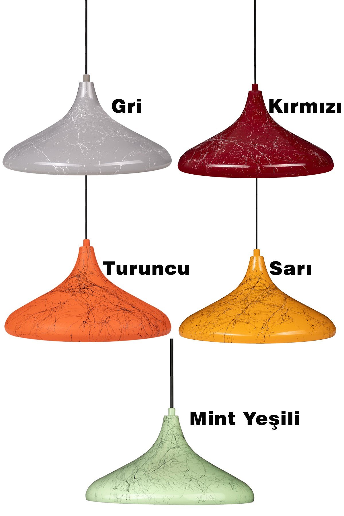 Bamyum Narnia Gri Desenli Tekli Sarkıt Avize Salon Mutfak Cafe Ofis Sarkıt Lamba Çocuk Avizeler