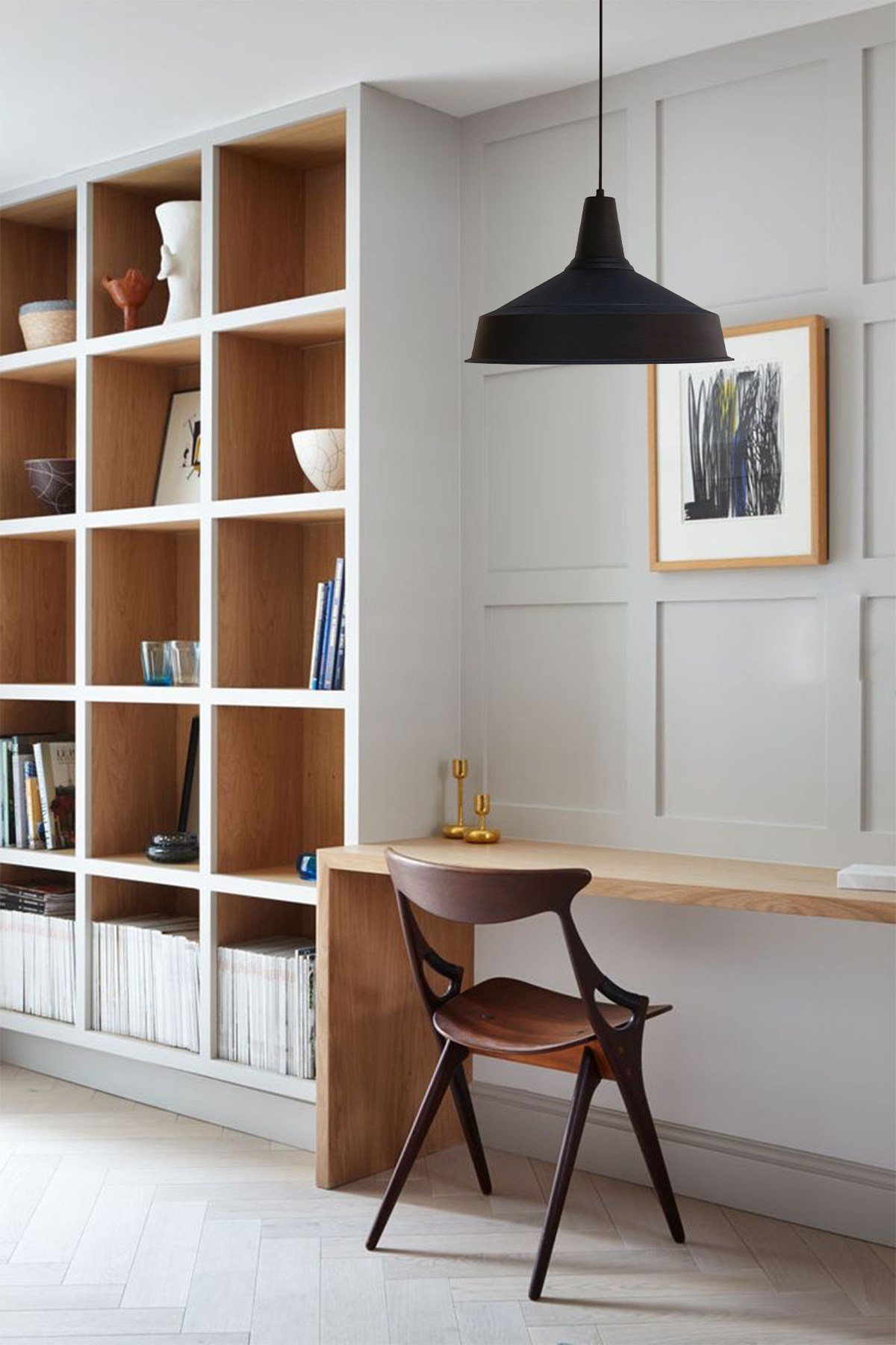 Bamyum Siyah Asaletli Retro Sarkıt Avize