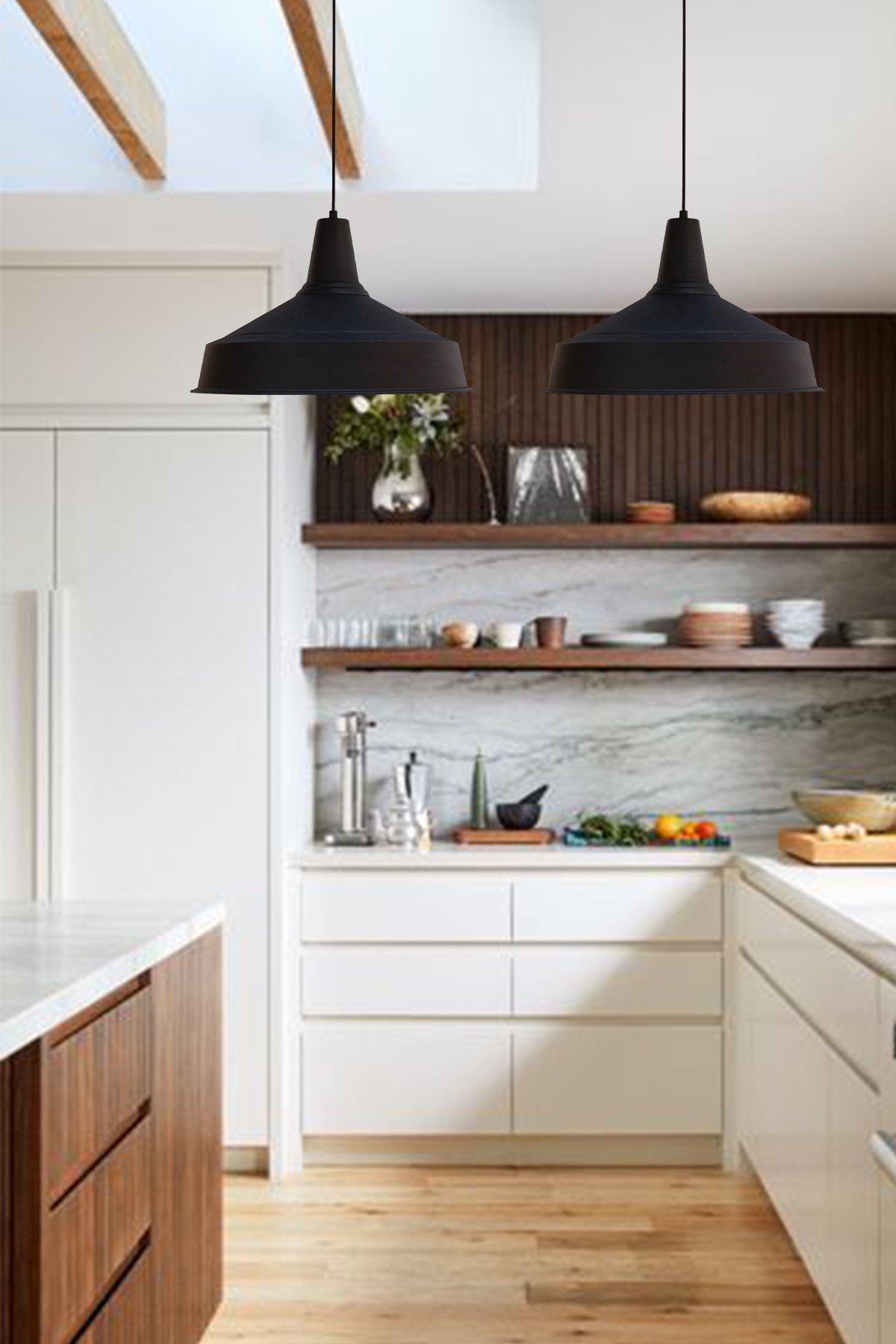 Bamyum Siyah Asaletli Retro Sarkıt Avize