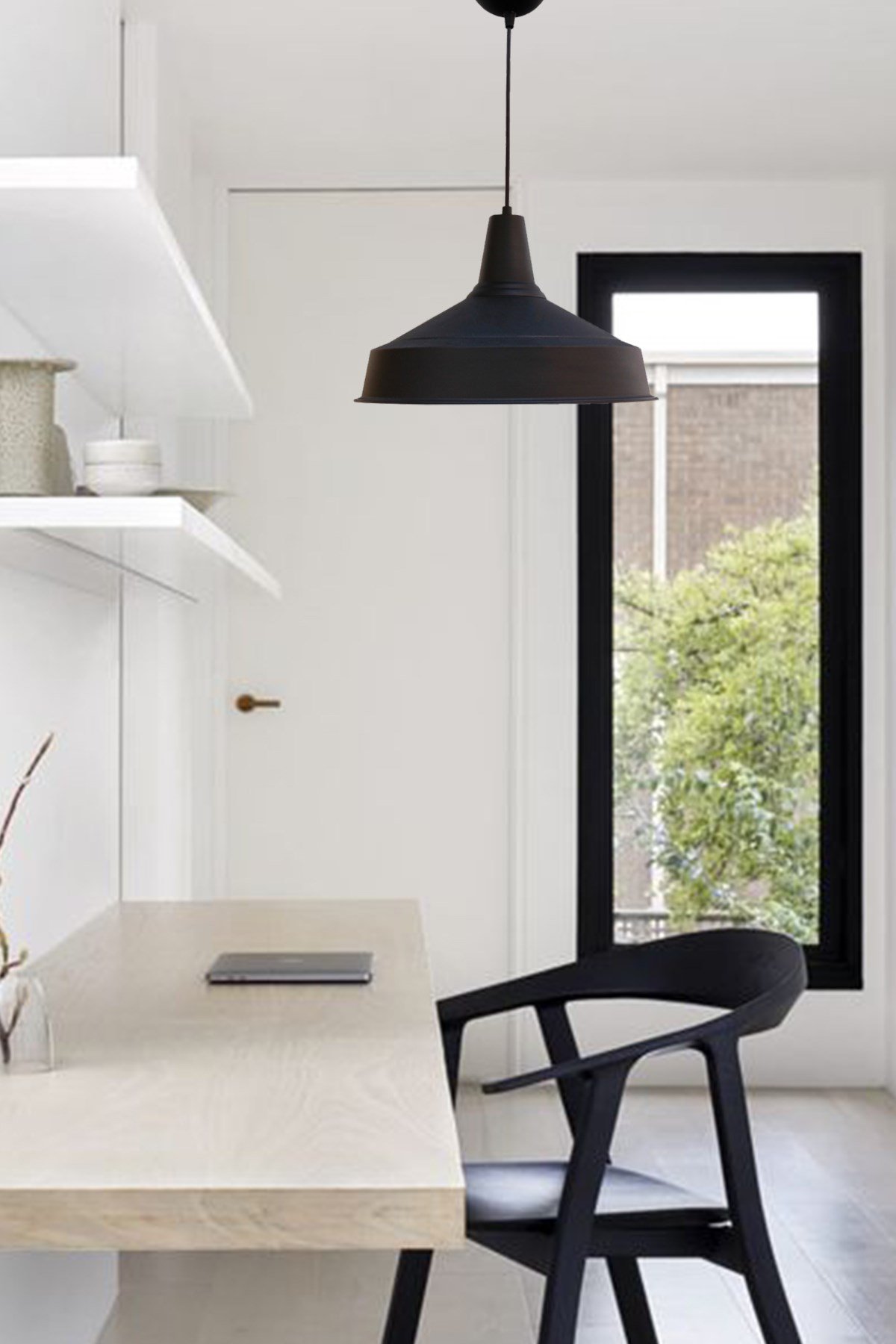 Bamyum Siyah Asaletli Retro Sarkıt Avize