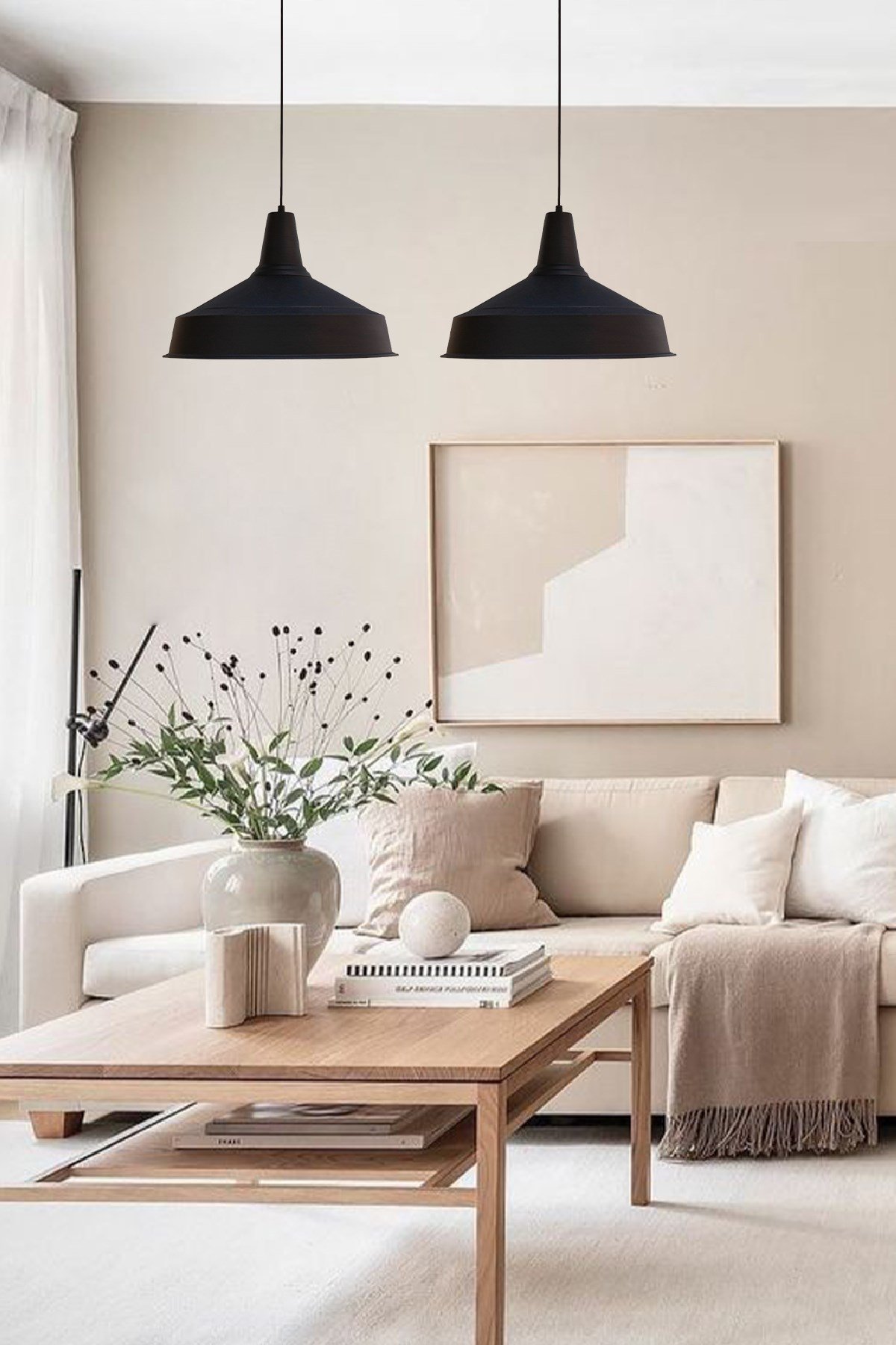 Bamyum Siyah Asaletli Retro Sarkıt Avize