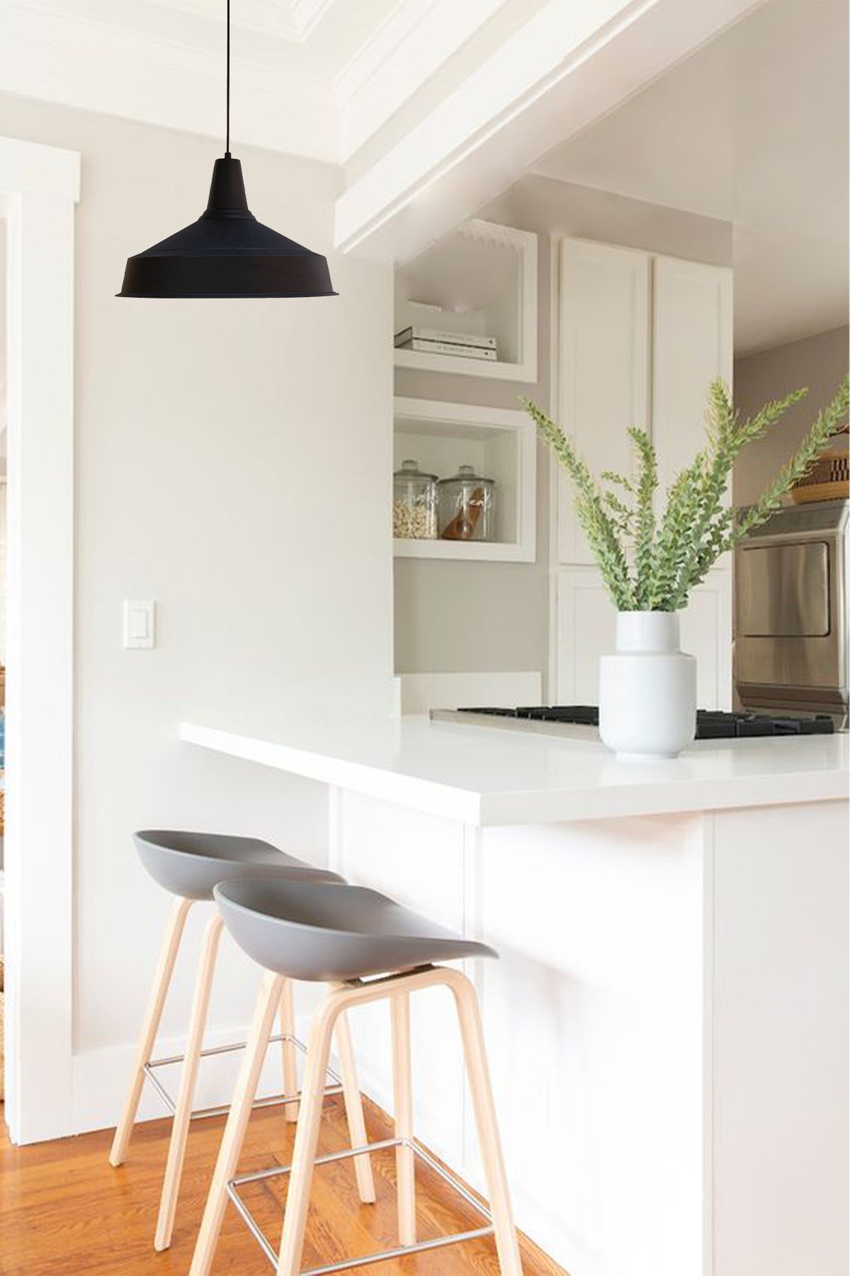 Bamyum Siyah Asaletli Retro Sarkıt Avize