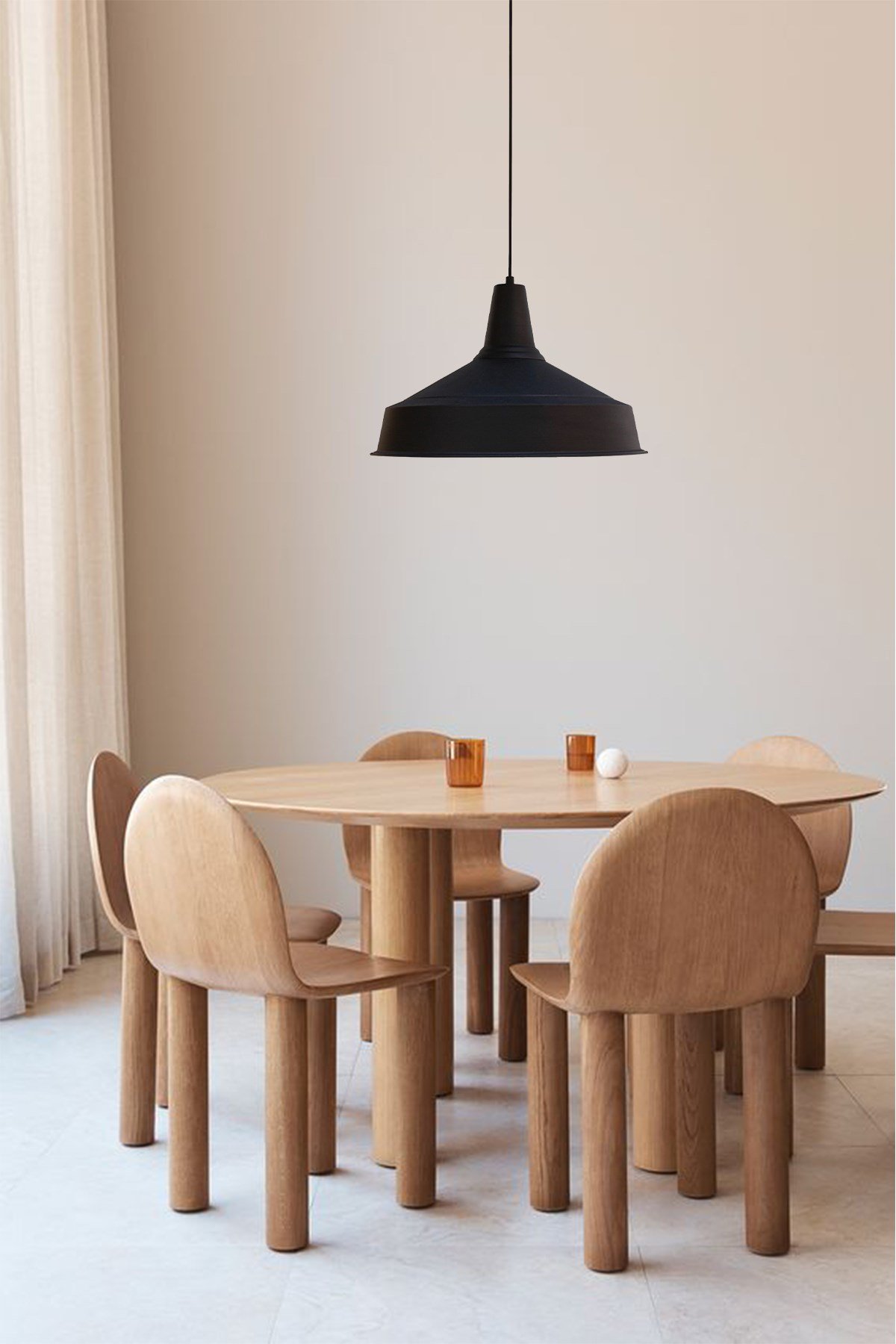 Bamyum Siyah Asaletli Retro Sarkıt Avize