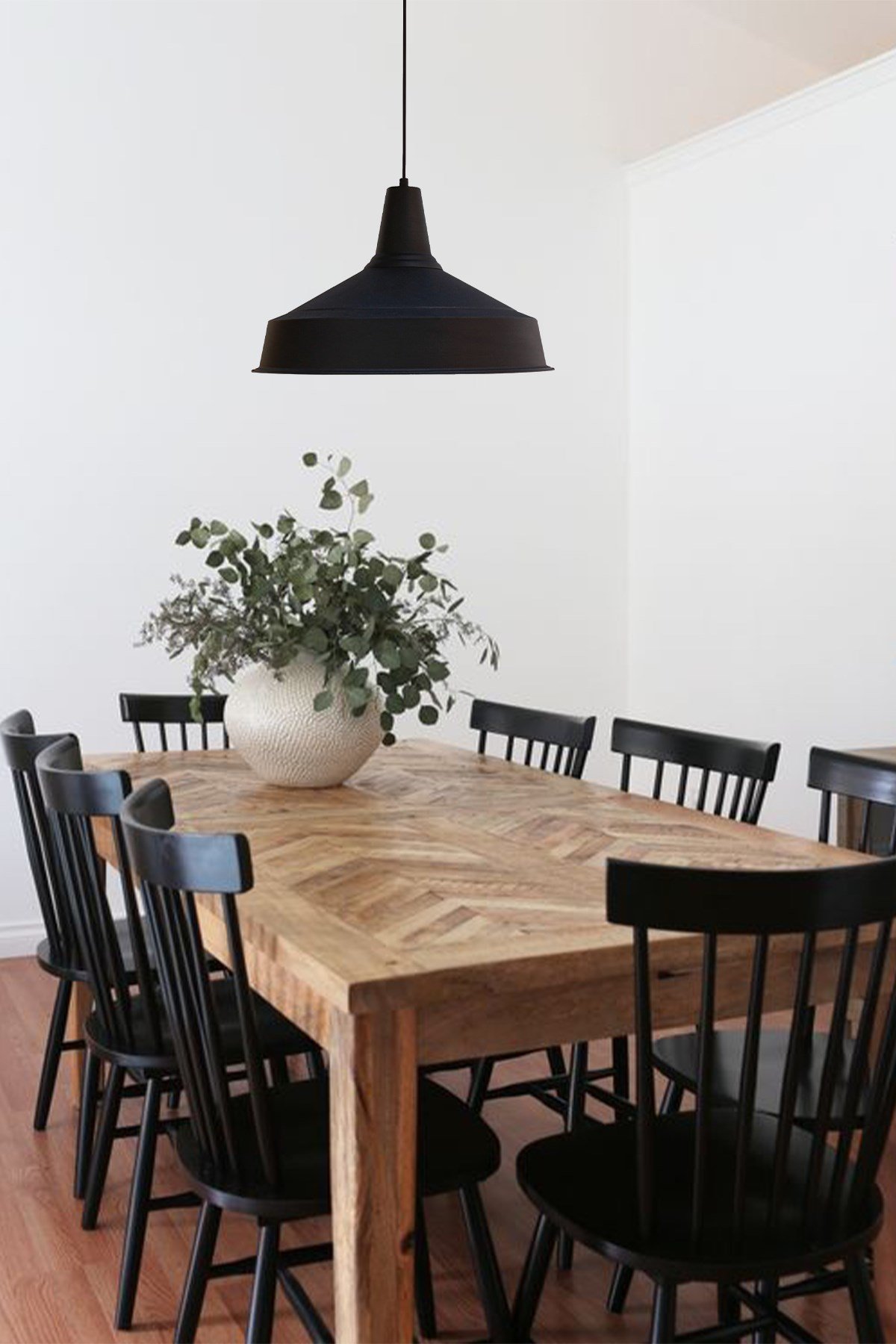 Bamyum Siyah Asaletli Retro Sarkıt Avize