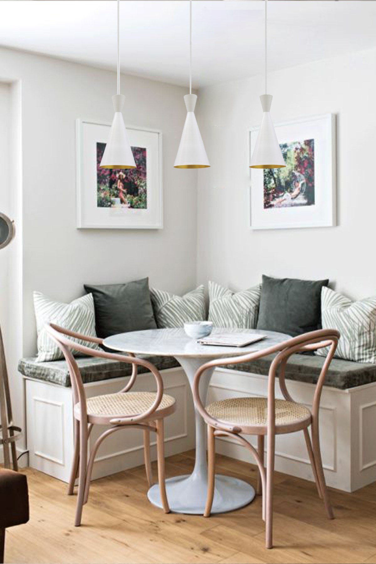 Bamyum Üçlü Beyaz İnce Avize