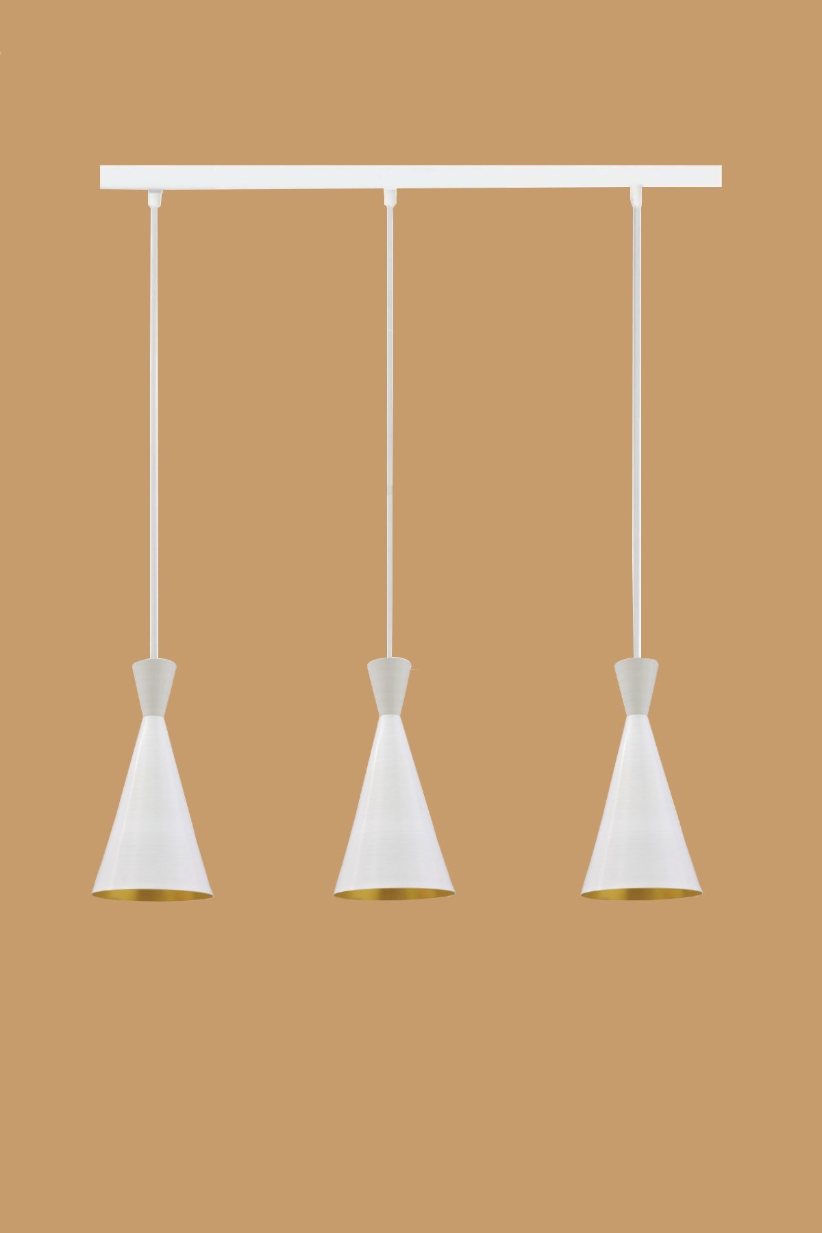 Bamyum Üçlü Beyaz İnce Avize