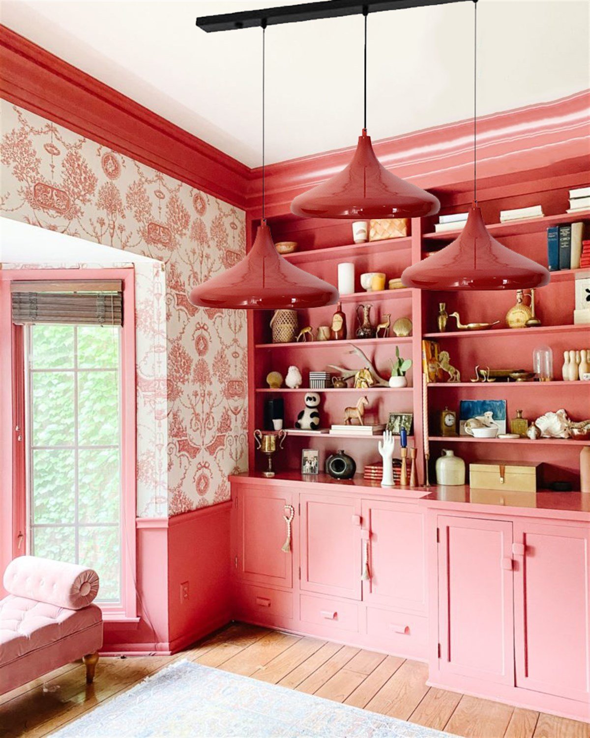 Bamyum Üçlü Champion Kırmızı Avize