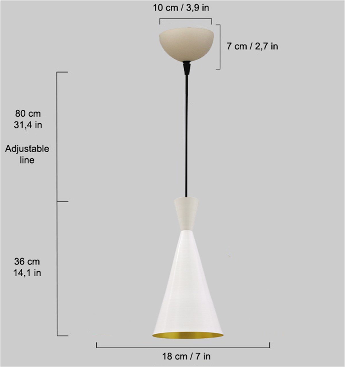 Bamyum Üçlü Eximia Beyaz Avize