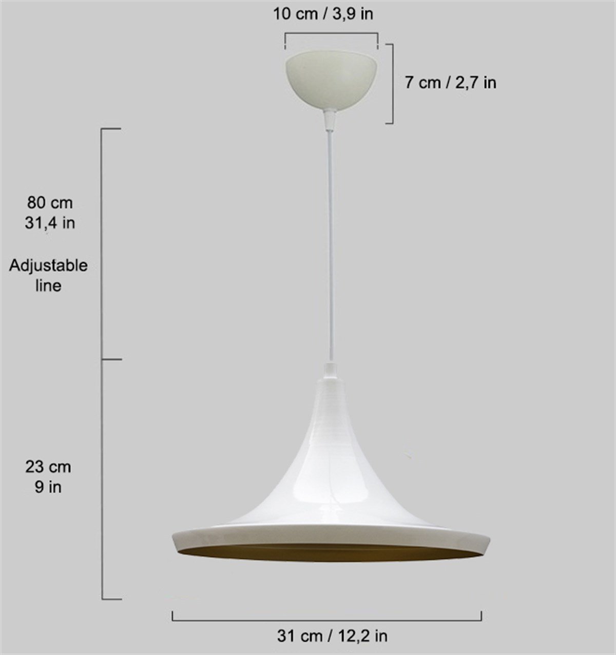 Bamyum Üçlü Eximia Beyaz Avize
