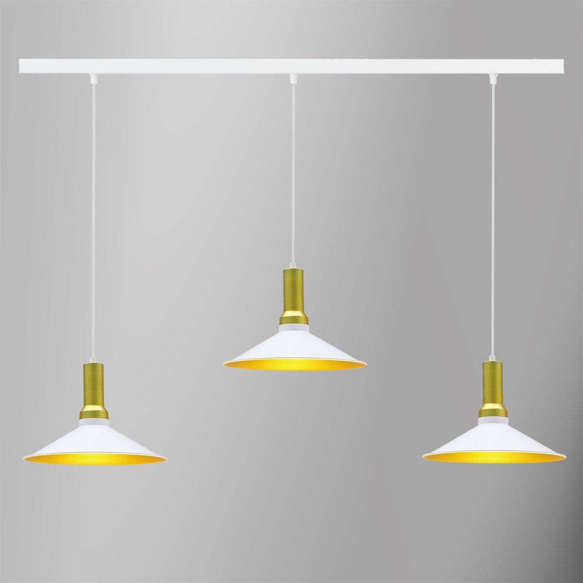 Bamyum Üçlü Ferah Beyaz Avize