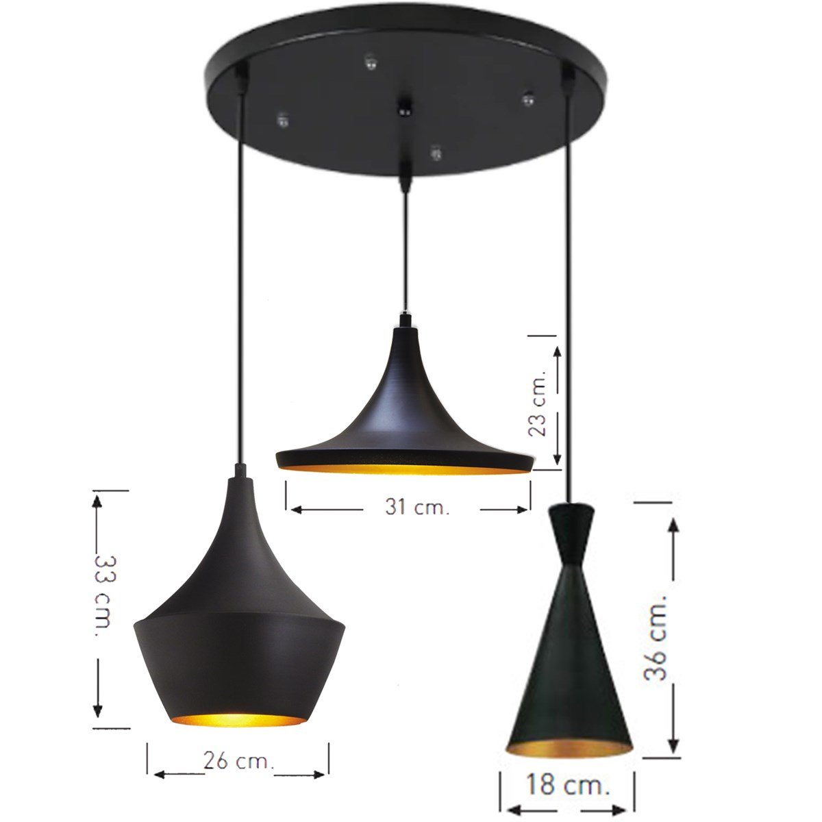 Bamyum Üçlü Insolitam Avize