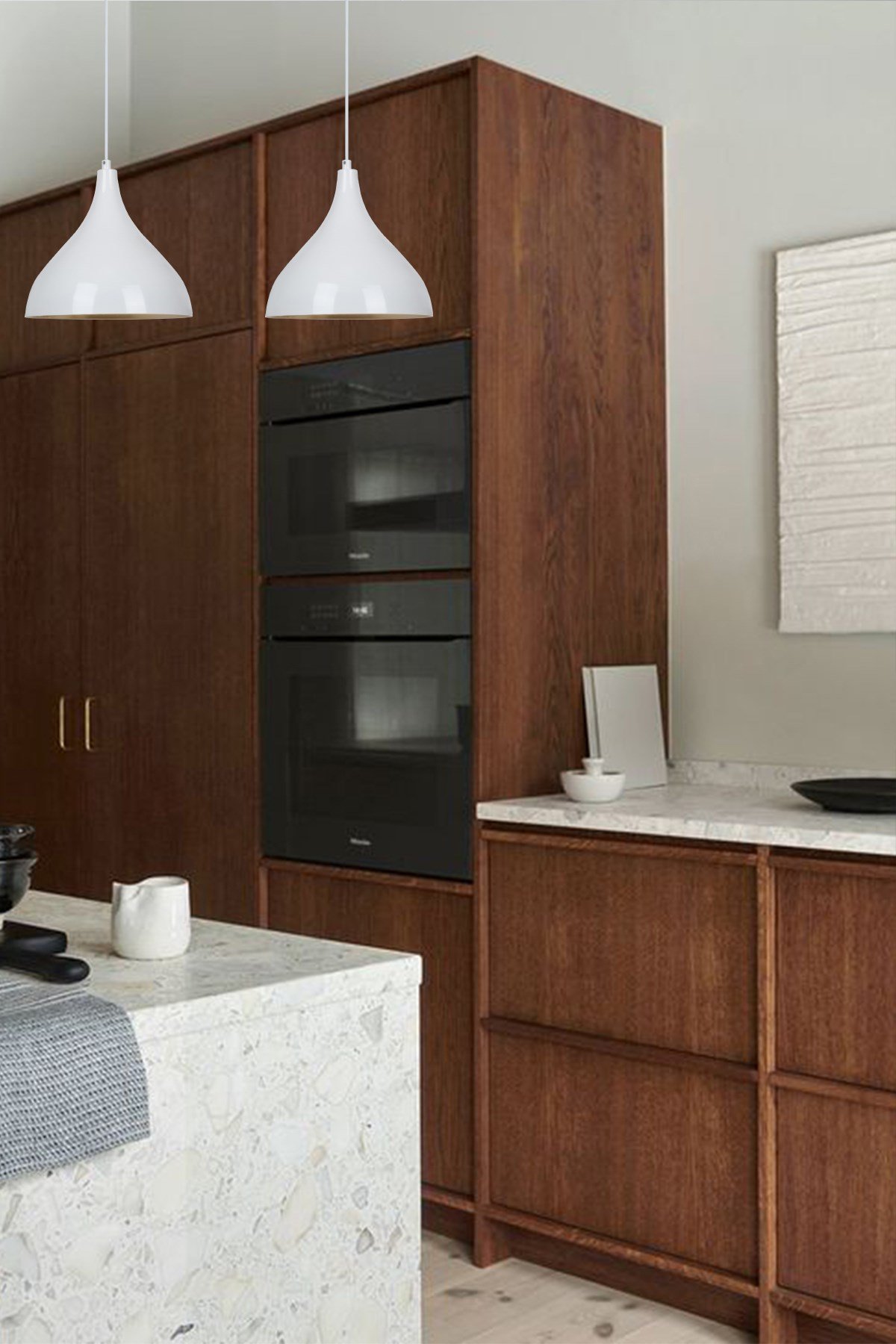 Bamyum Uzun Beyaz Sarkıt Avize