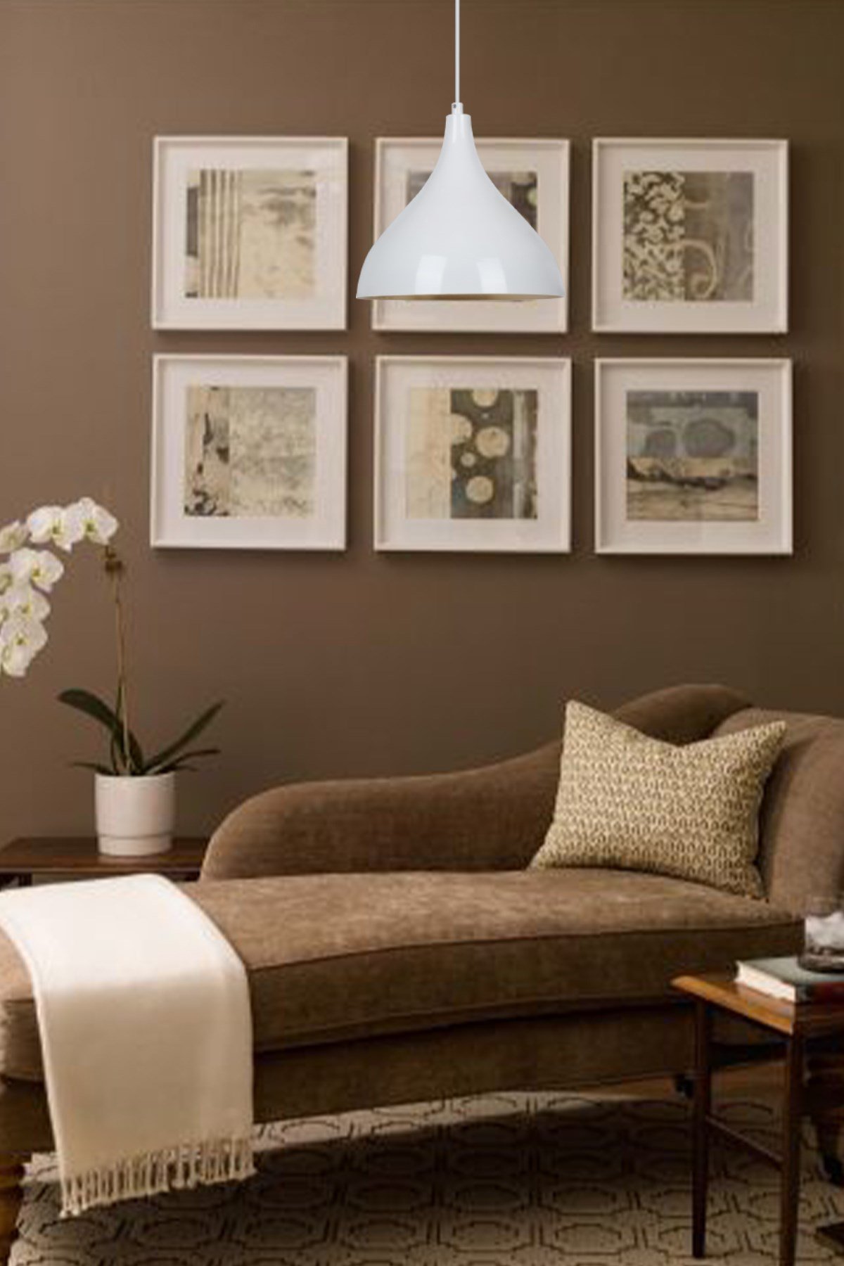 Bamyum Uzun Beyaz Sarkıt Avize