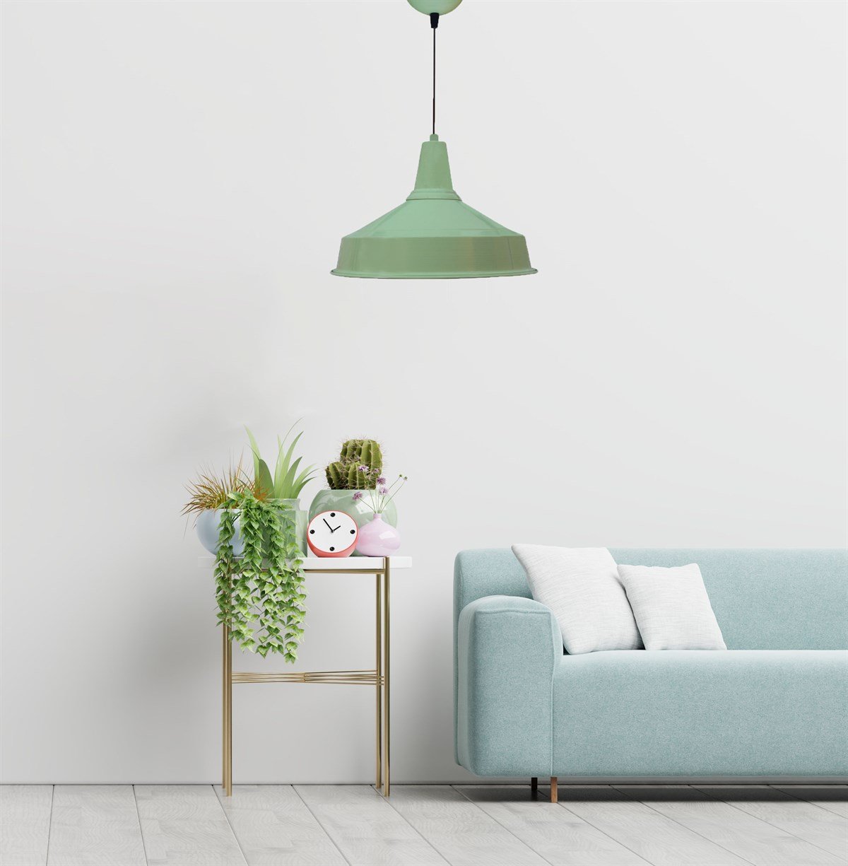 Bamyum Yeşil Asaletli Retro Sarkıt Avize