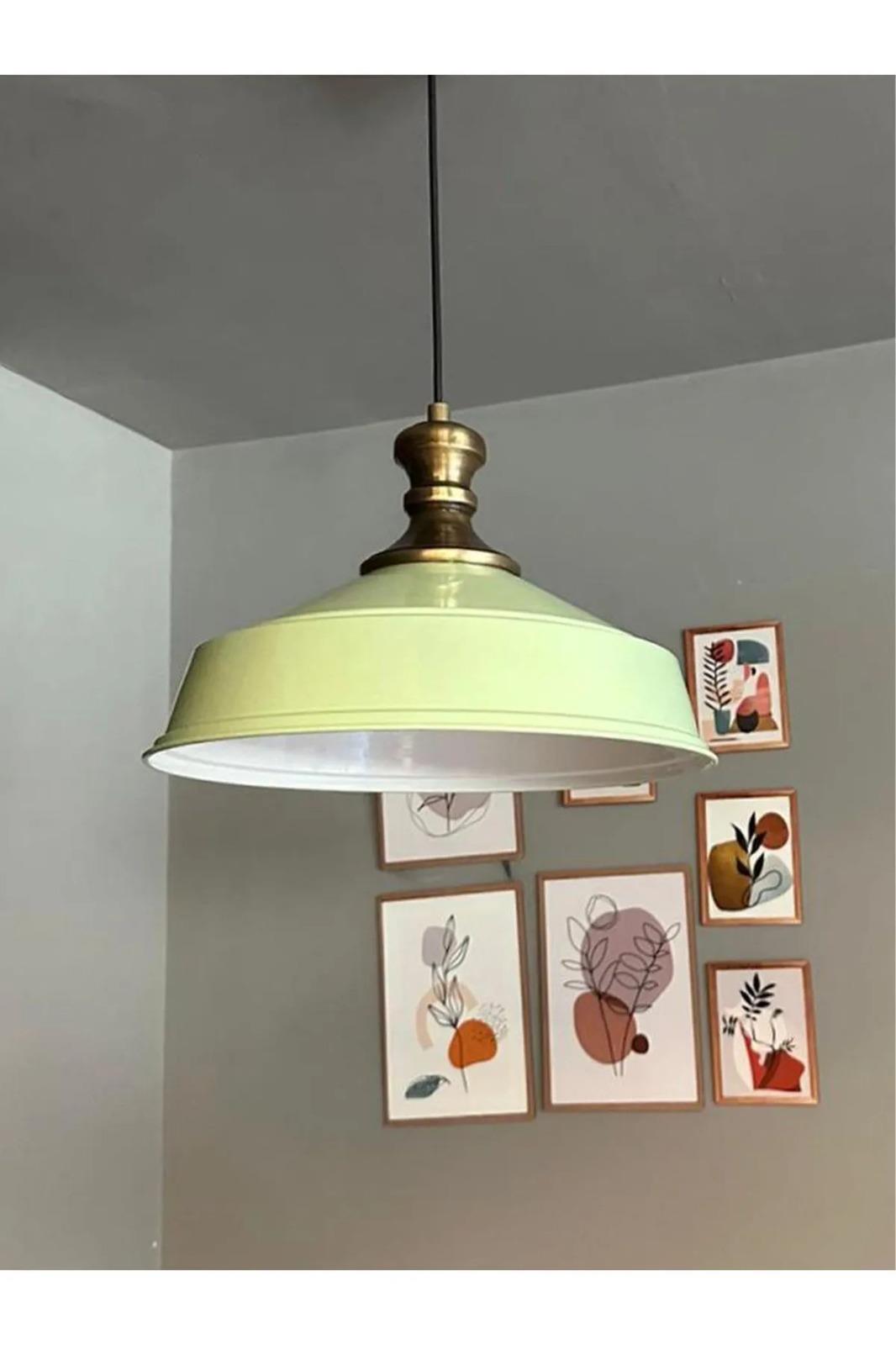 Beyaz Renk Avize Eskitme Knob Başlık Retro Sarkıt Lamba Restoran Salon Aydınlatma