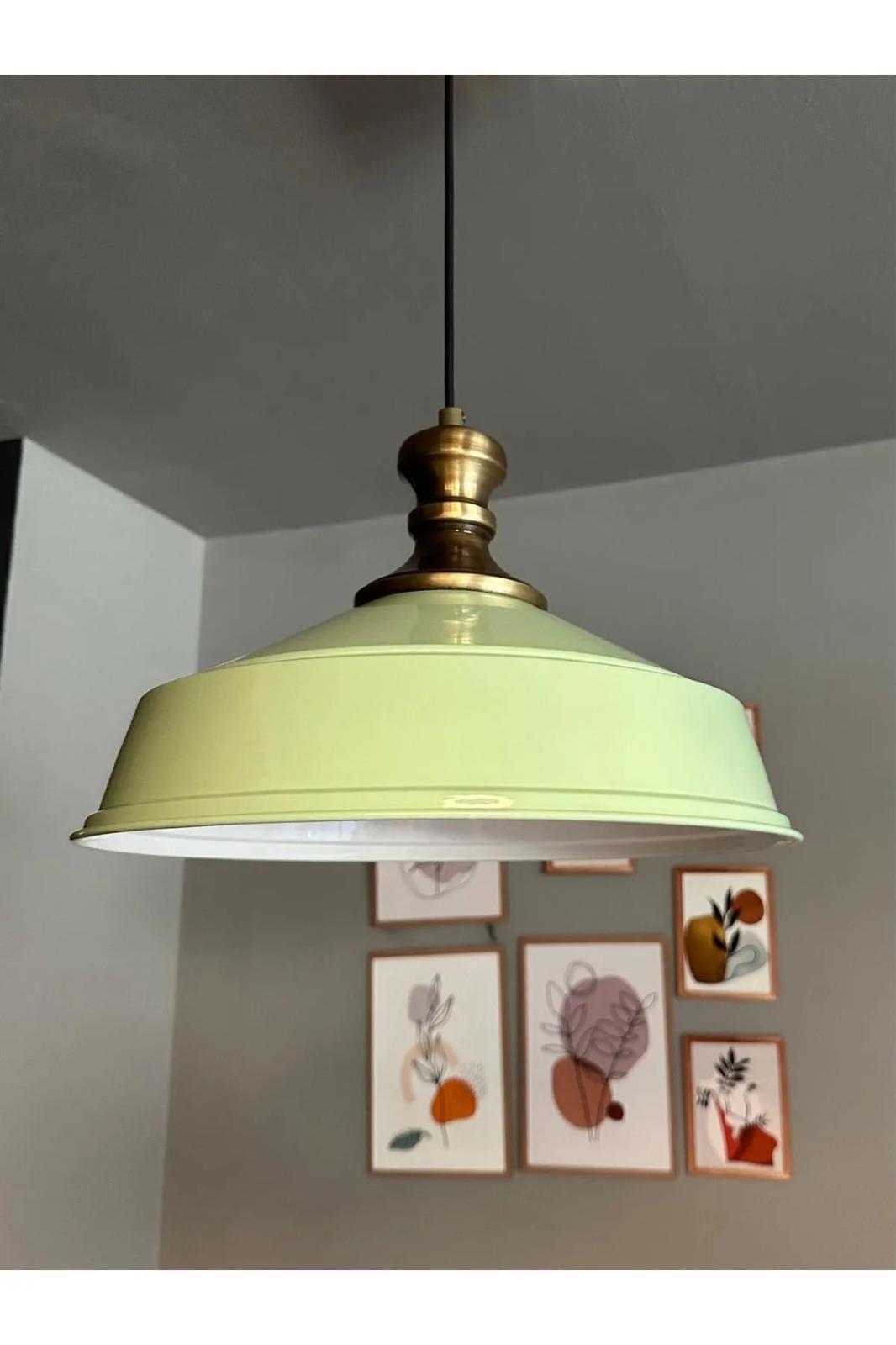Beyaz Renk Avize Eskitme Knob Başlık Retro Sarkıt Lamba Restoran Salon Aydınlatma