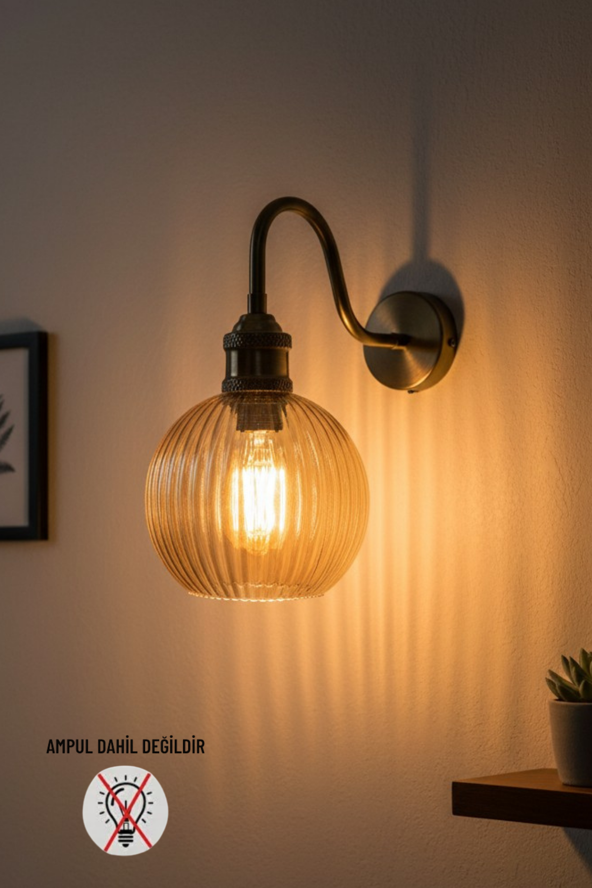 Bobel Bal Cam Aplik Duvar Lambası Modern Otel Cafe Vintage Salon Yatak Odası Merdiven Retro