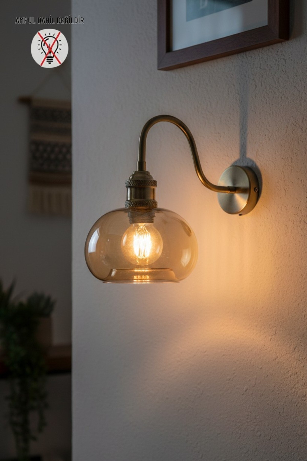 Bobel Bal Cam Aplik Duvar Lambası Modern Otel Cafe Vintage Salon Yatak Odası Merdiven Retro