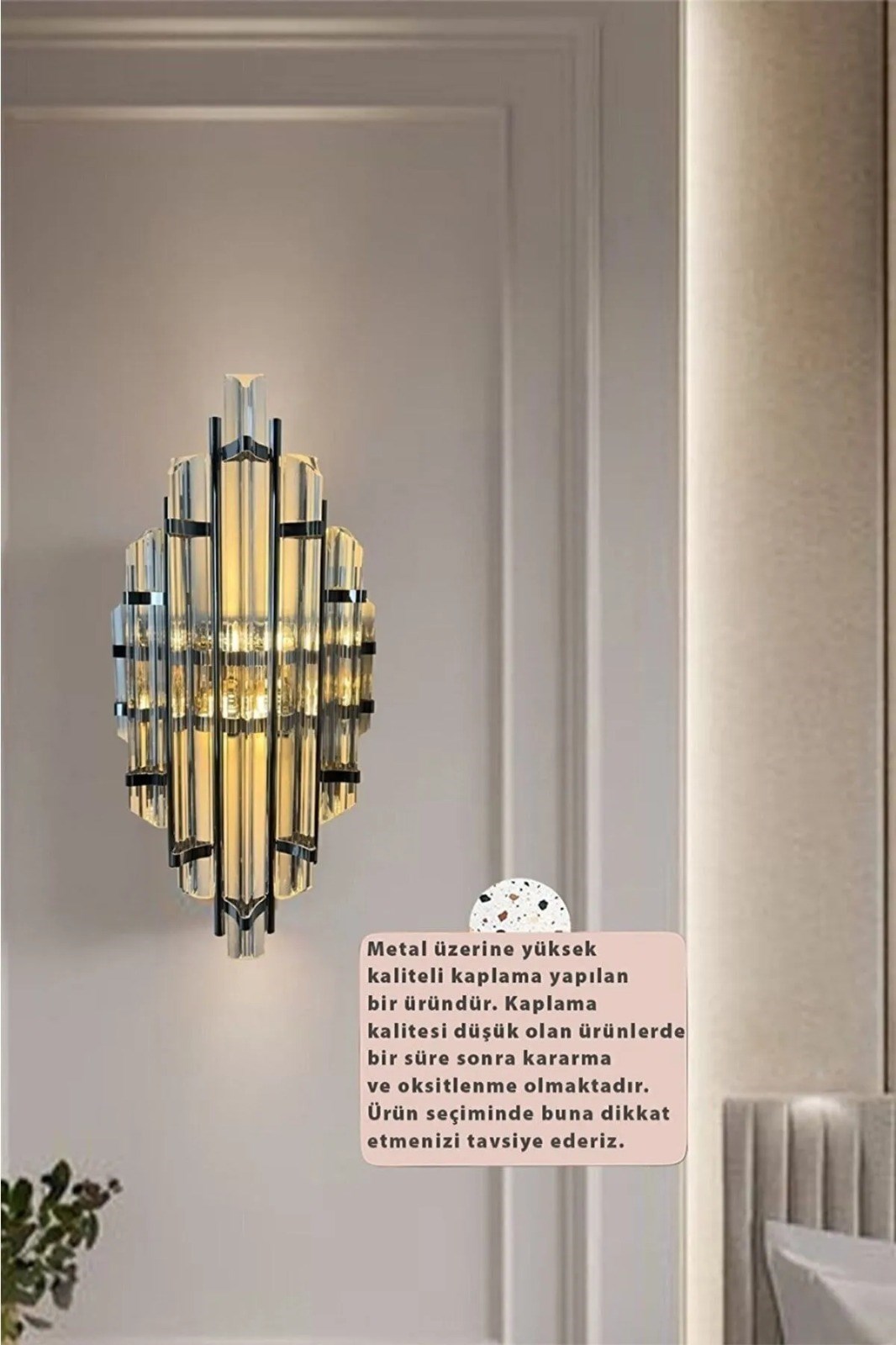 Champion Metal Modern Krom Rengi E14 Tekli Aplik