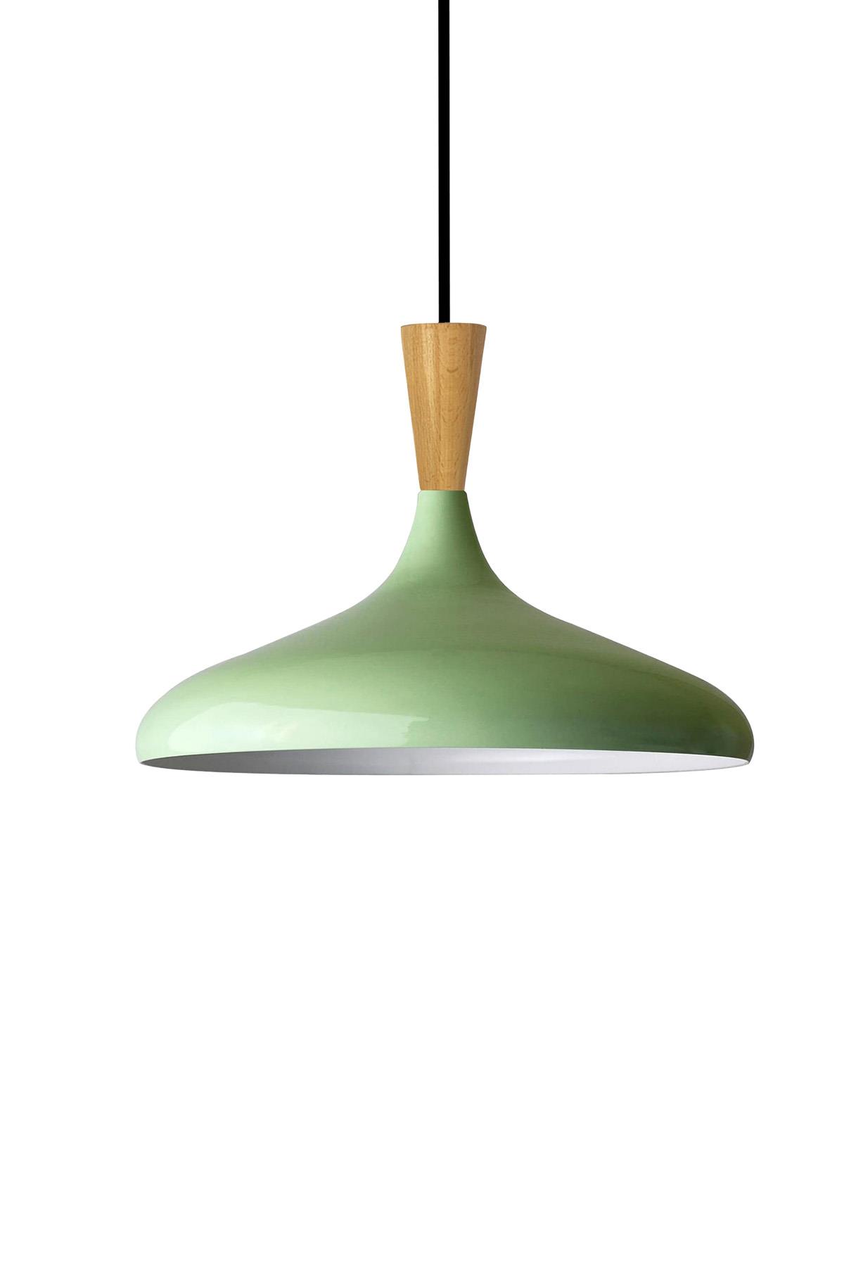 Champion Mint Ahşap Huni Tekli Avize Sarkıt Salon Mutfak Cafe Butik Lamba Aydınlatma Avizeler