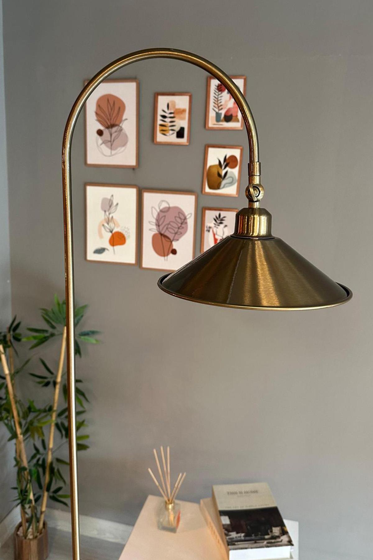 Eskitme Lambader Hareketli Başlık Modern Dekoratif Metal Salon Oturma Odası Çalışma Odası Lambası