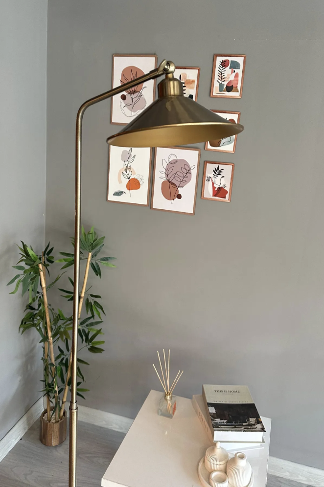 Eskitme Lambader Hareketli Başlık Modern Dekoratif Metal Salon Oturma Odası Çalışma Odası Lambası