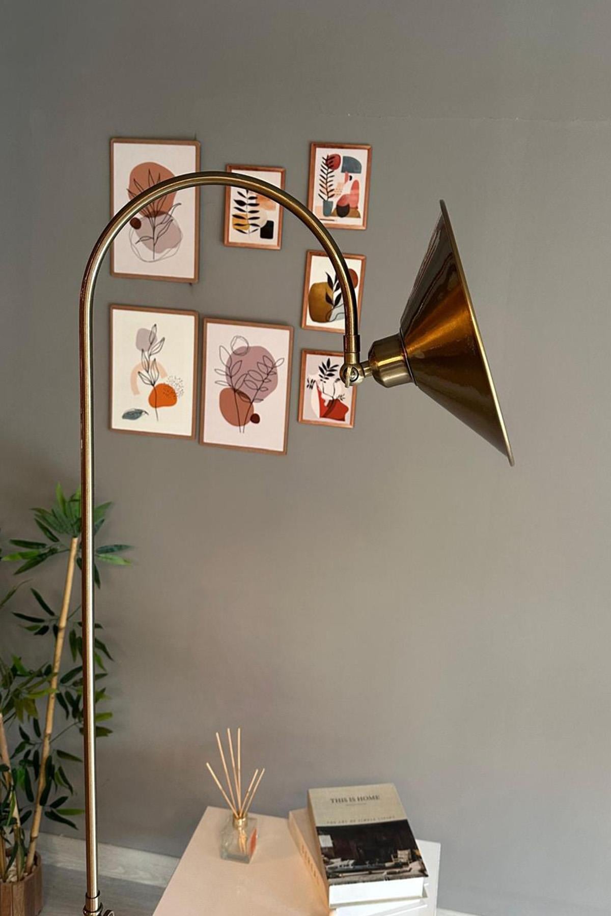 Eskitme Lambader Hareketli Başlık Modern Dekoratif Metal Salon Oturma Odası Çalışma Odası Lambası