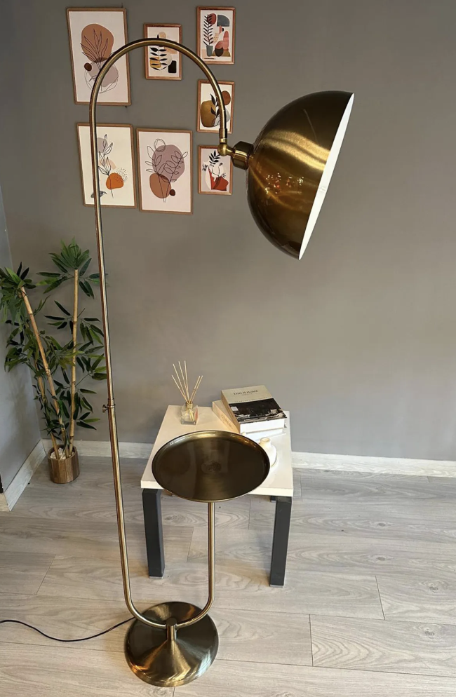 Eskitme Lambader Hareketli Başlık Sehpalı Modern Dekoratif Metal Oturma Odası Çalışma Odası
