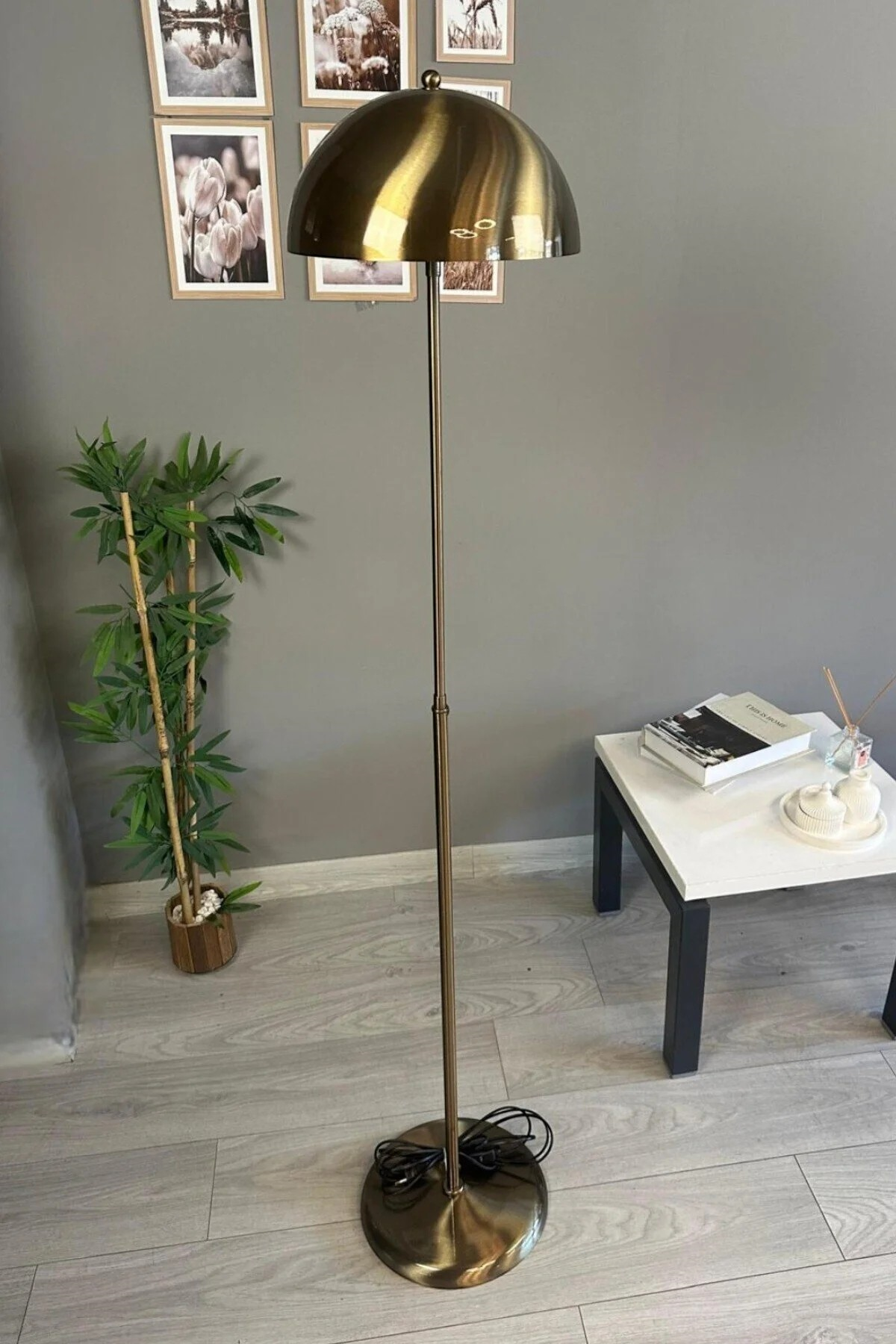 Eskitme Lambader Modern Dekoratif Metal Oturma Odası Çalışma Odası Zemin Lambası 170 Cm Kablo